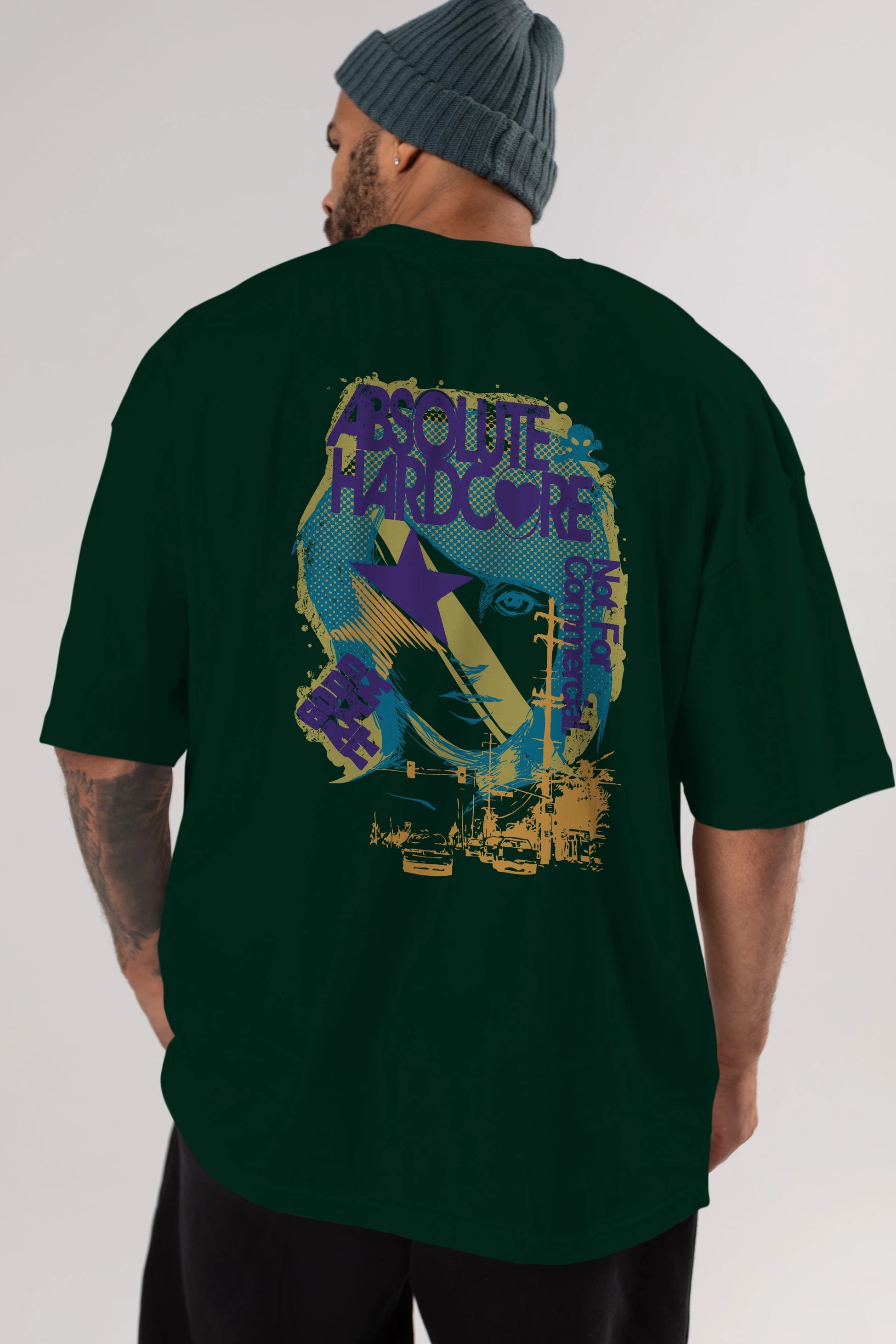 Absolute Hardcore Arka Baskılı Oversize t-shirt Erkek Kadın Unisex