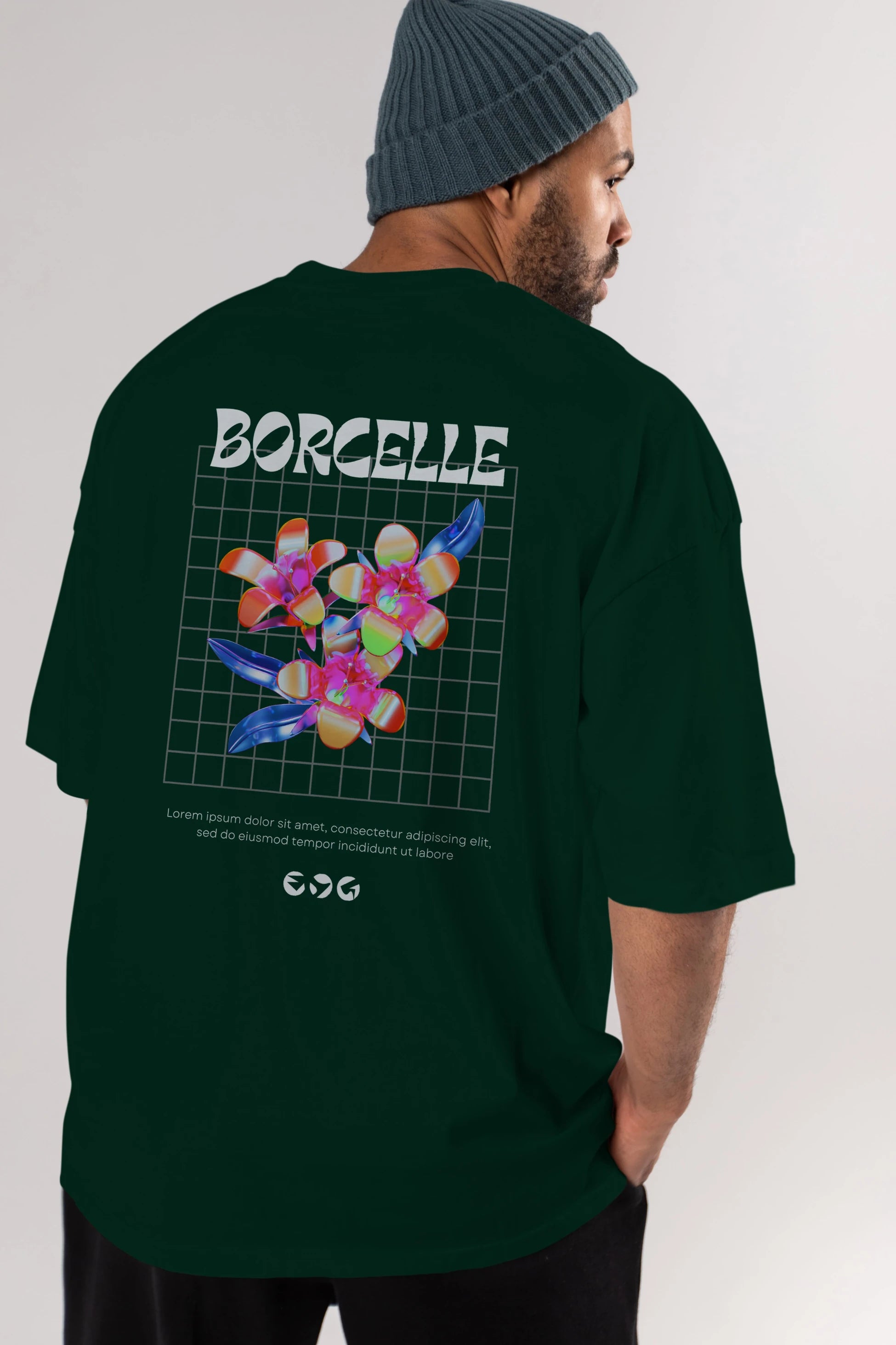 Borcelle Streetwear Arka Baskılı Oversize t-shirt Erkek Kadın Unisex