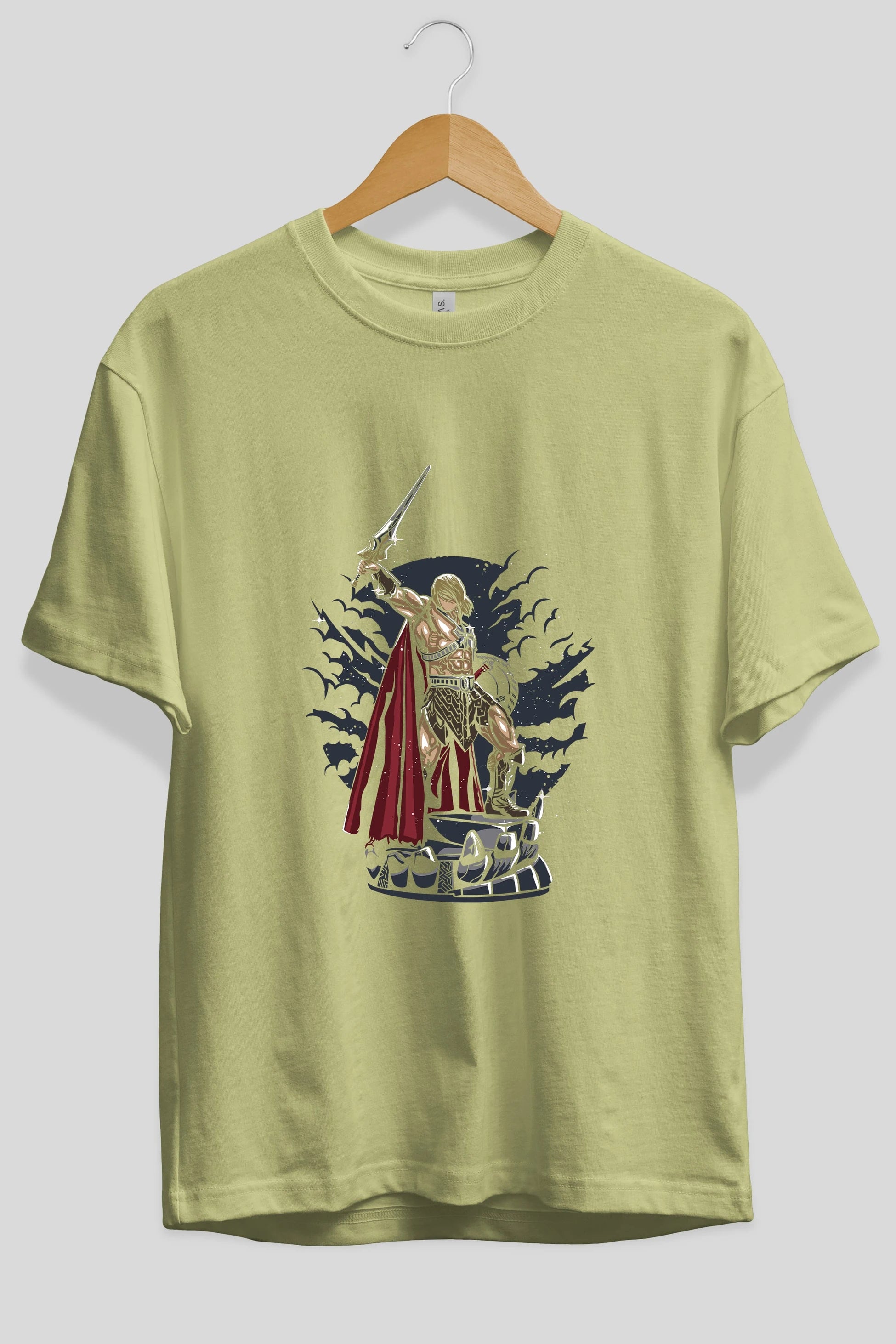 Warrior Ön Baskılı Oversize t-shirt Erkek Kadın Unisex %100 Pamuk tişort