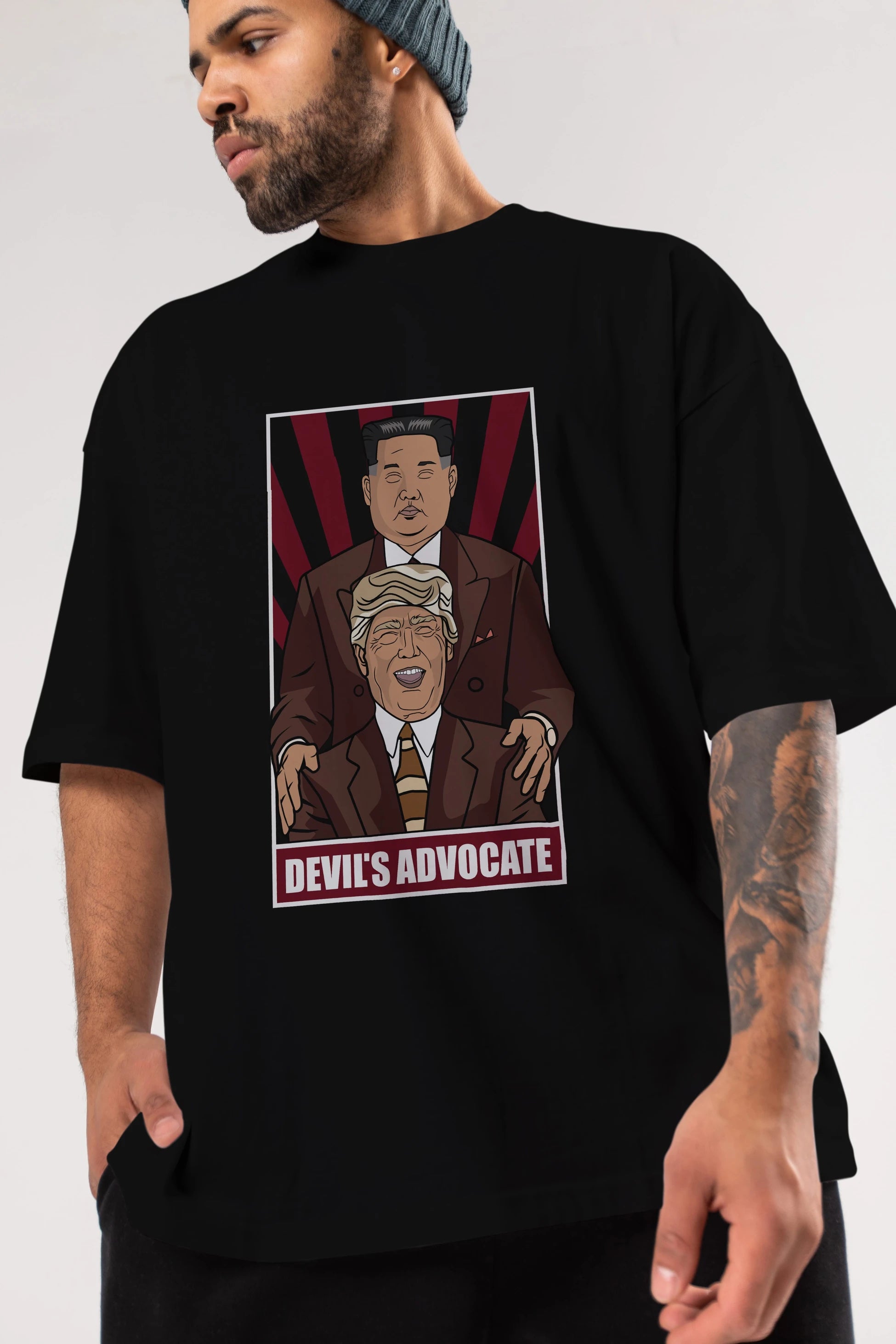 Devil_s Advocate Ön Baskılı Oversize t-shirt Erkek Kadın Unisex %100 Pamuk tişort