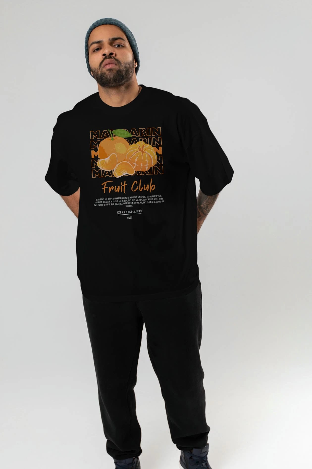 Mandarin Ön Baskılı Oversize t-shirt Erkek Kadın Pamuk Bisiklet Yaka tişort