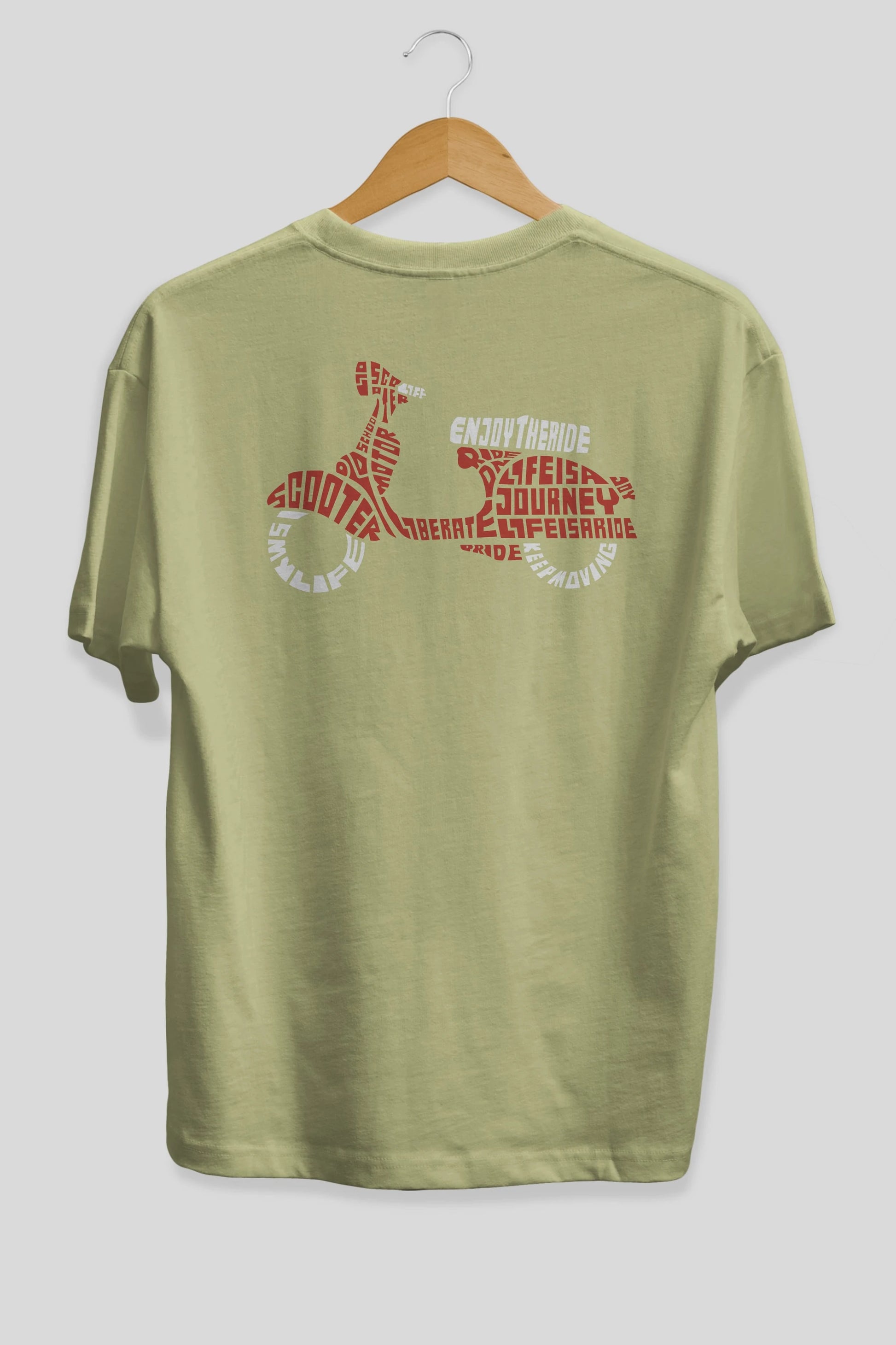 Enjoy The Ride Arka Baskılı Oversize t-shirt %100 pamuk Erkek Kadın Unisex