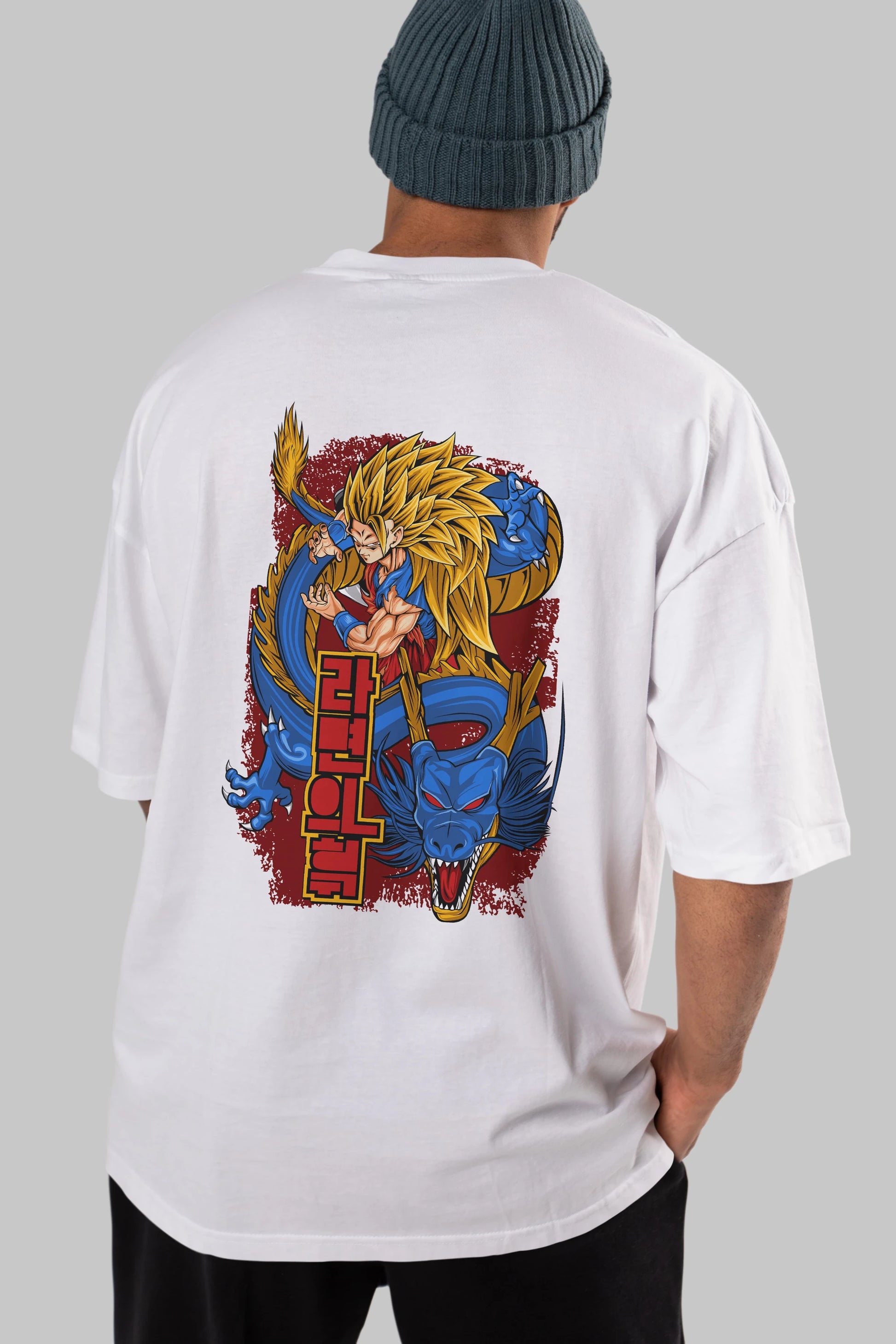 DRAGON BALL Z Anime Arka Baskılı Oversize t-shirt Erkek Kadın Unisex