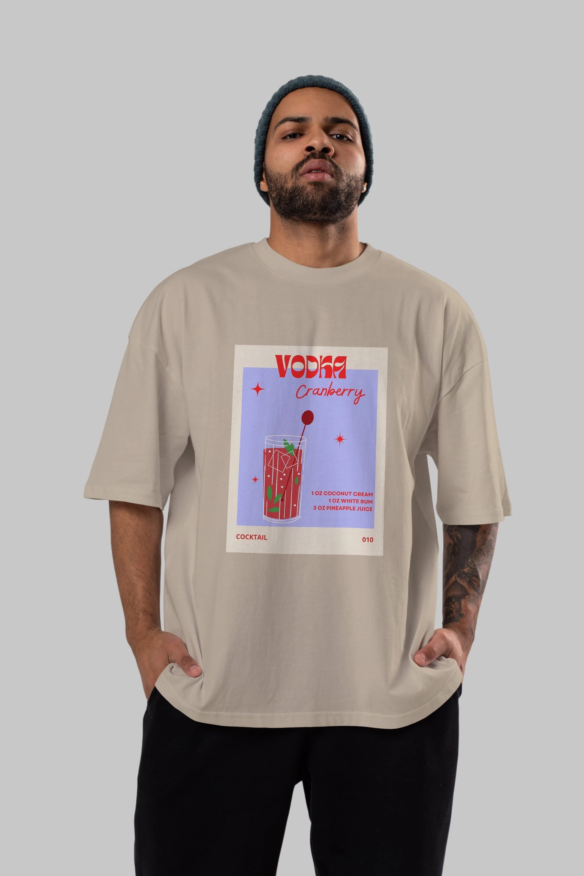 Vodka Cranberry Ön Baskılı Oversize t-shirt Erkek Kadın Unisex %100 Pamuk Bisiklet Yaka tişort