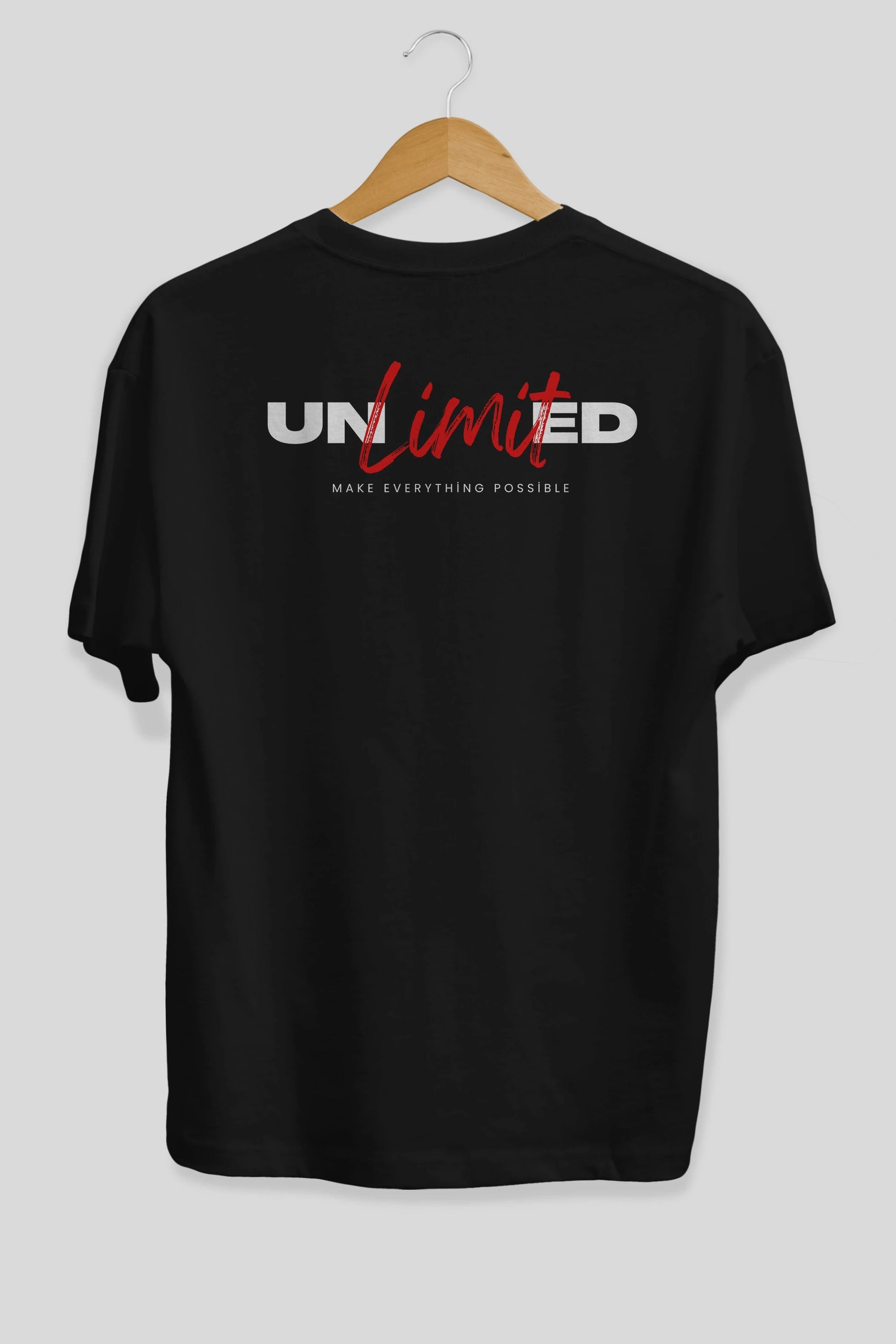 Unlimited Yazılı Arka Baskılı Oversize t-shirt Erkek Kadın Unisex