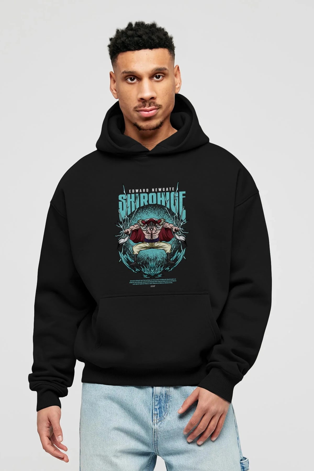 Shirohige Anime Ön Baskılı Hoodie Oversize Kapüşonlu Sweatshirt Erkek Kadın Unisex