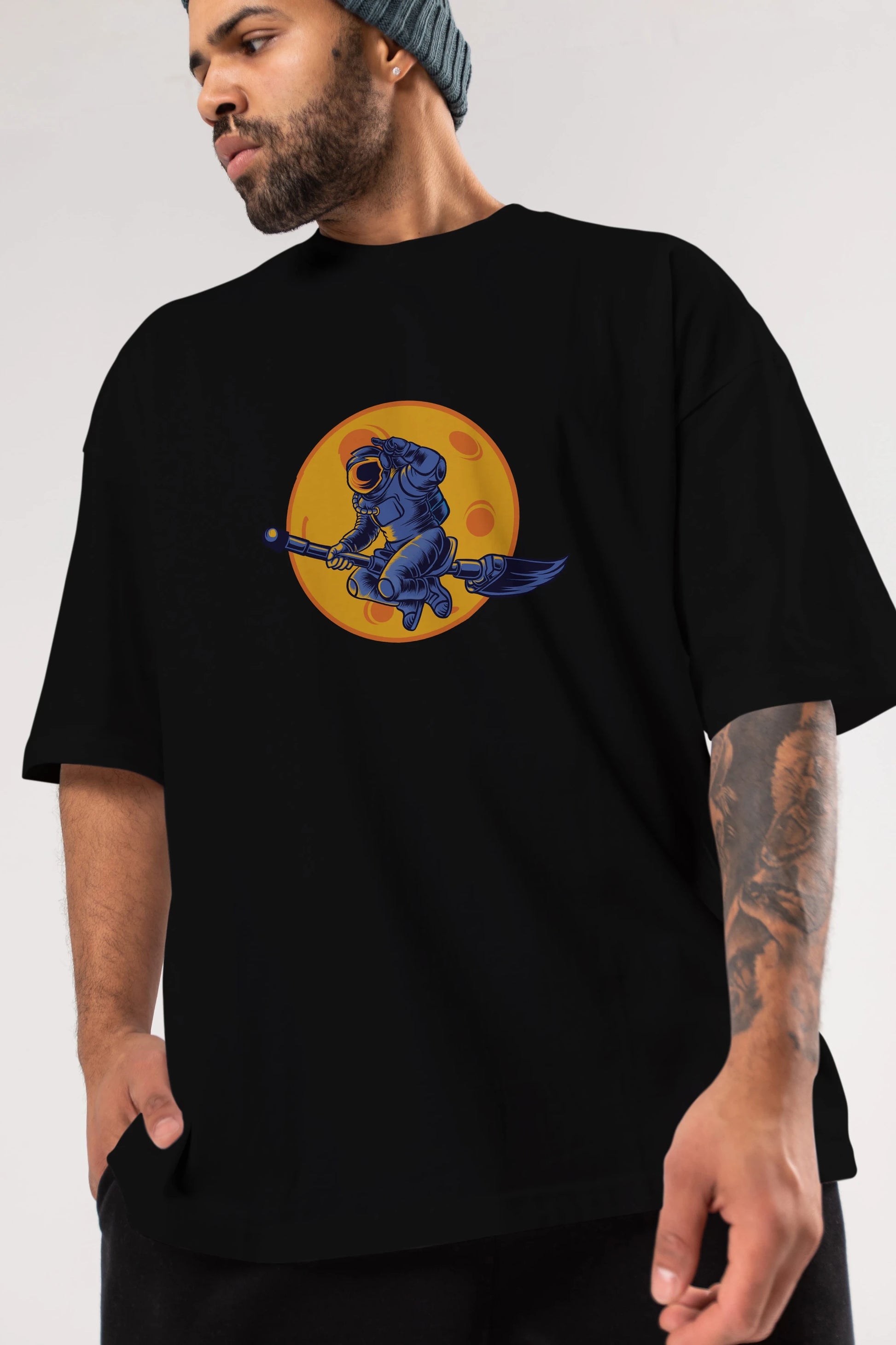 Space Witch Ön Baskılı Oversize t-shirt Erkek Kadın Unisex