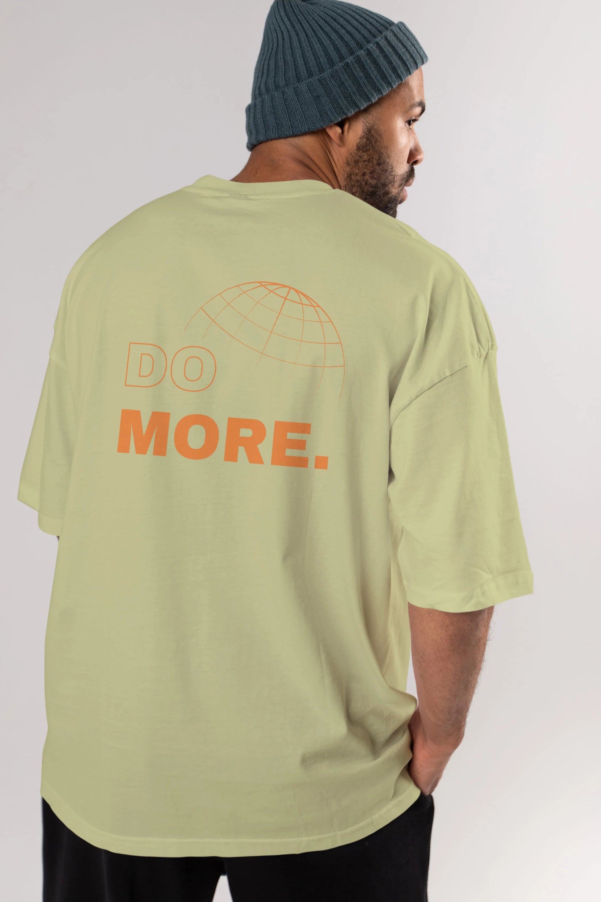 Do More Yazılı Arka Baskılı Oversize t-shirt Erkek Kadın Unisex