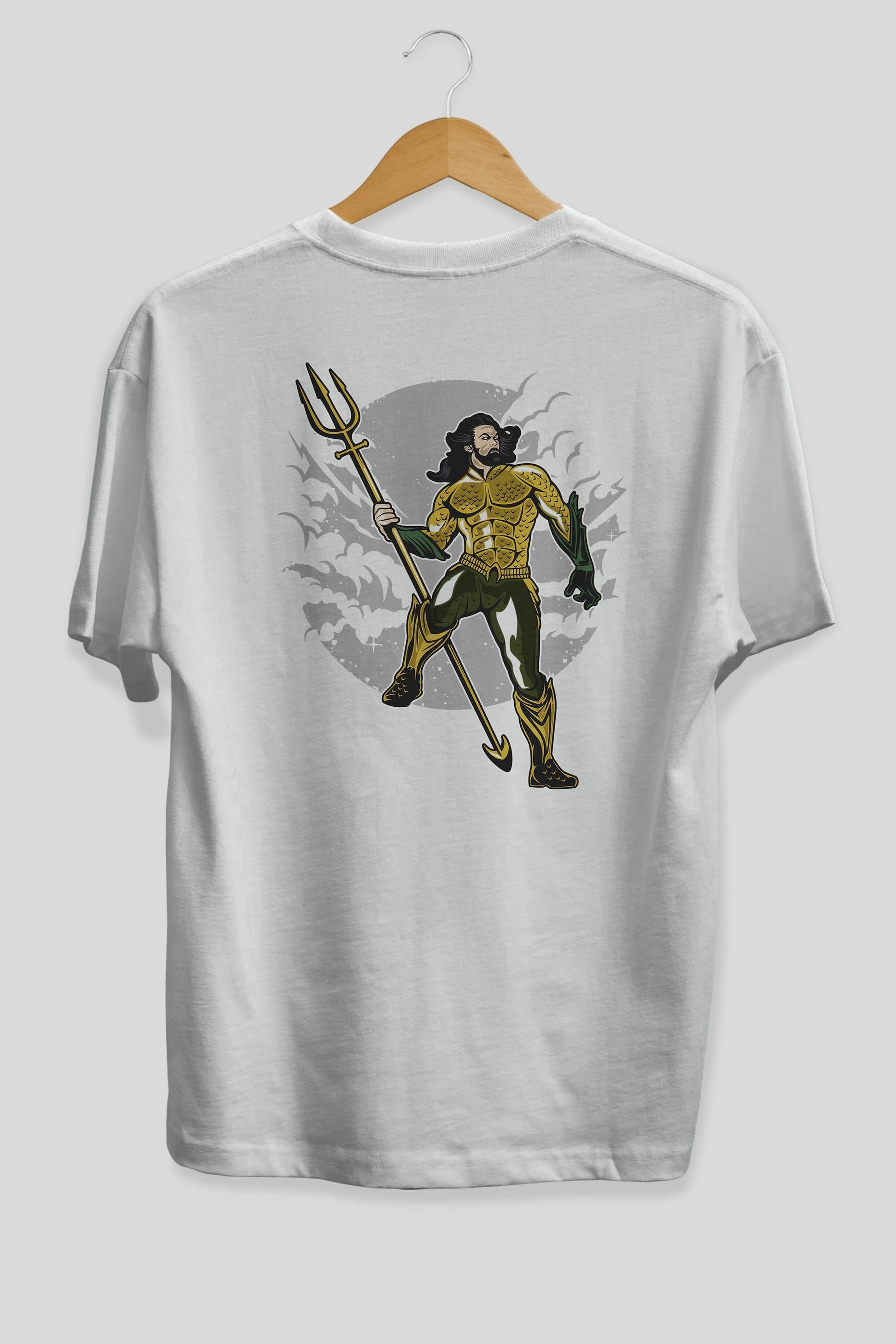 AQUAMAN Arka Baskılı Oversize t-shirt Erkek Kadın Unisex %100 Pamuk