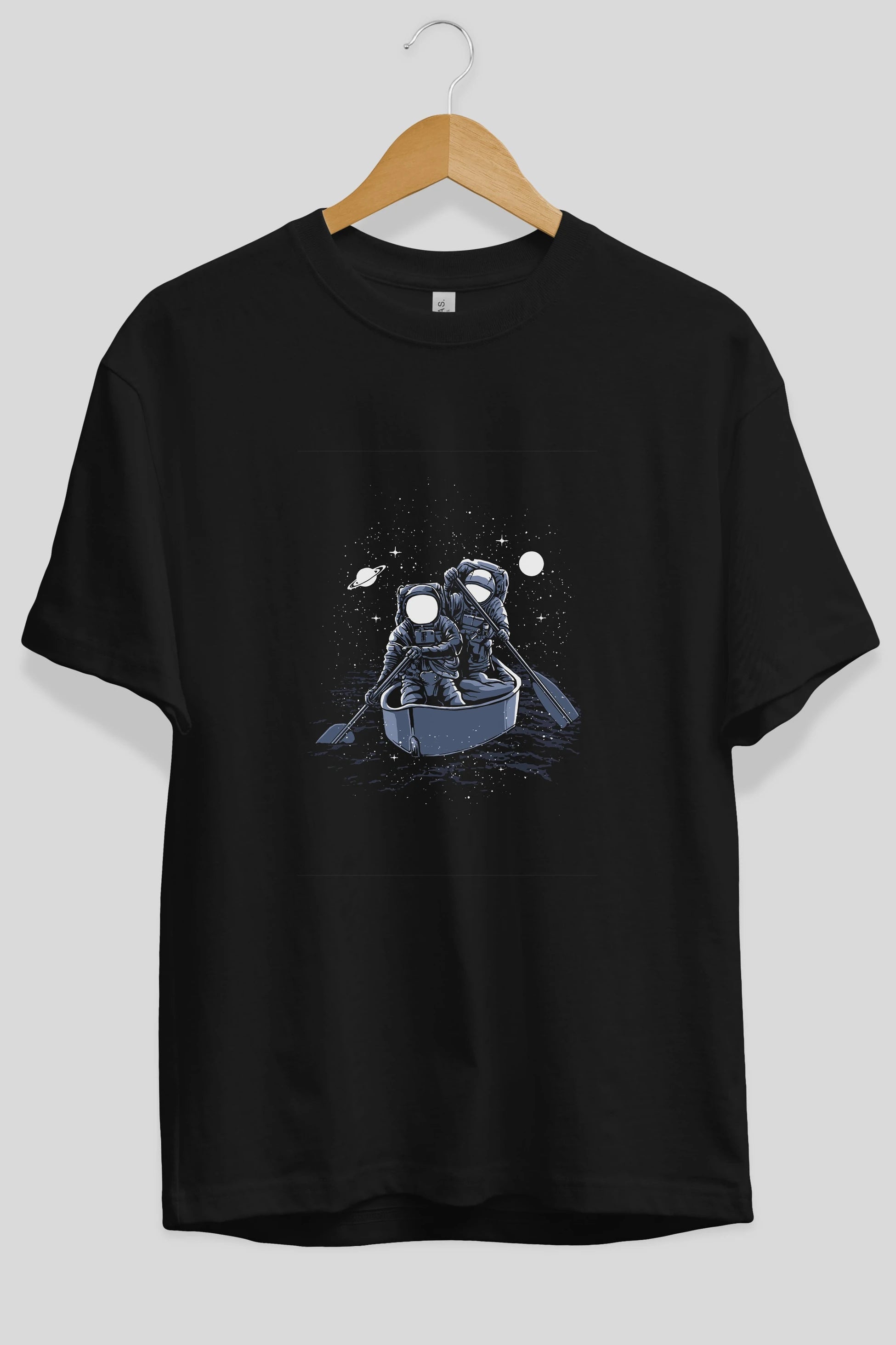 Across The Galaxy Ön Baskılı Oversize t-shirt Erkek Kadın Unisex %100 Pamuk tişort