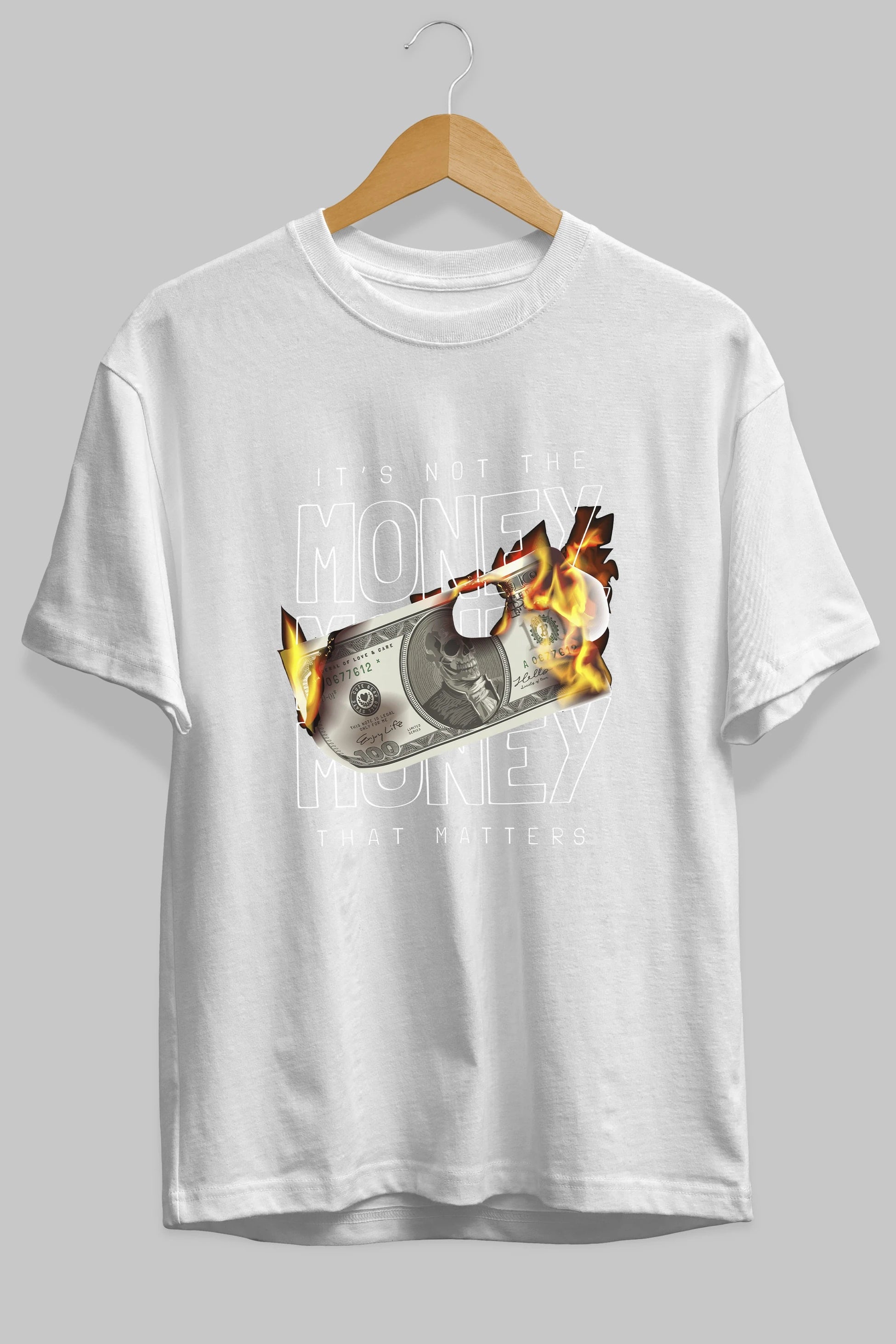 Teddy Bear Its Not The Money Ön Baskılı Oversize t-shirt Erkek Kadın Unisex %100 Pamuk