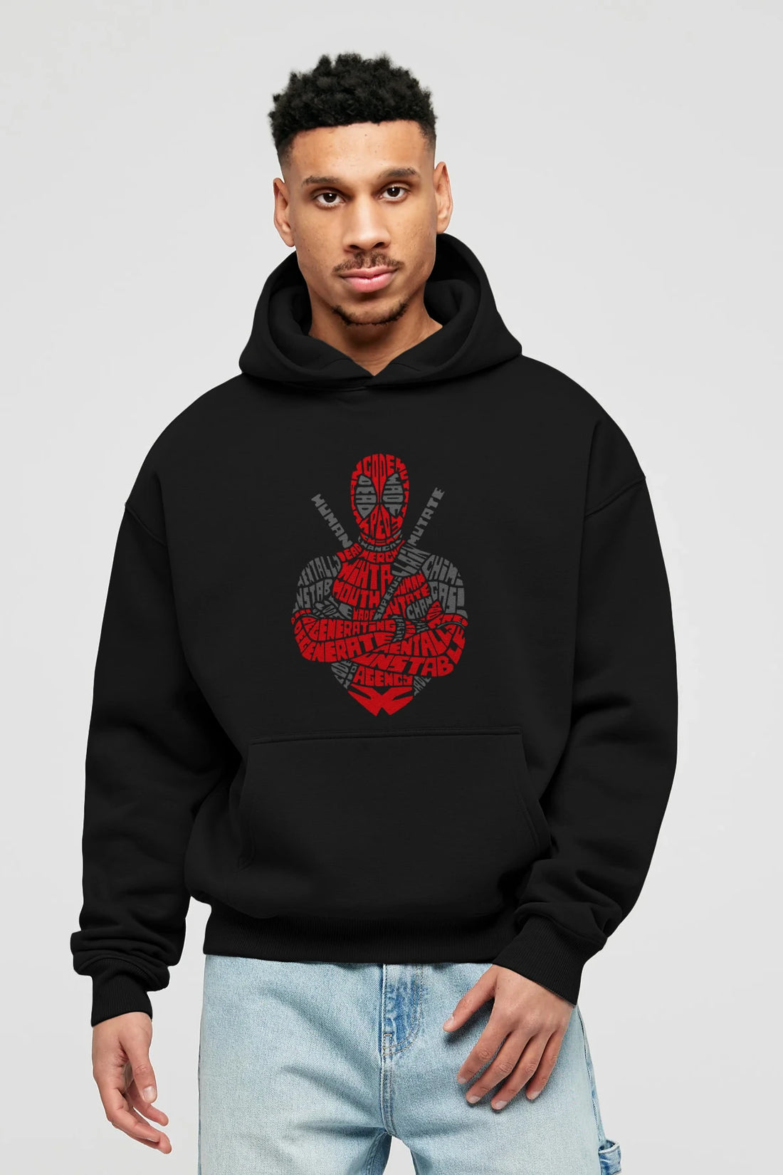 Deadpool (16) Ön Baskılı Hoodie Oversize Kapüşonlu Sweatshirt Erkek Kadın Unisex
