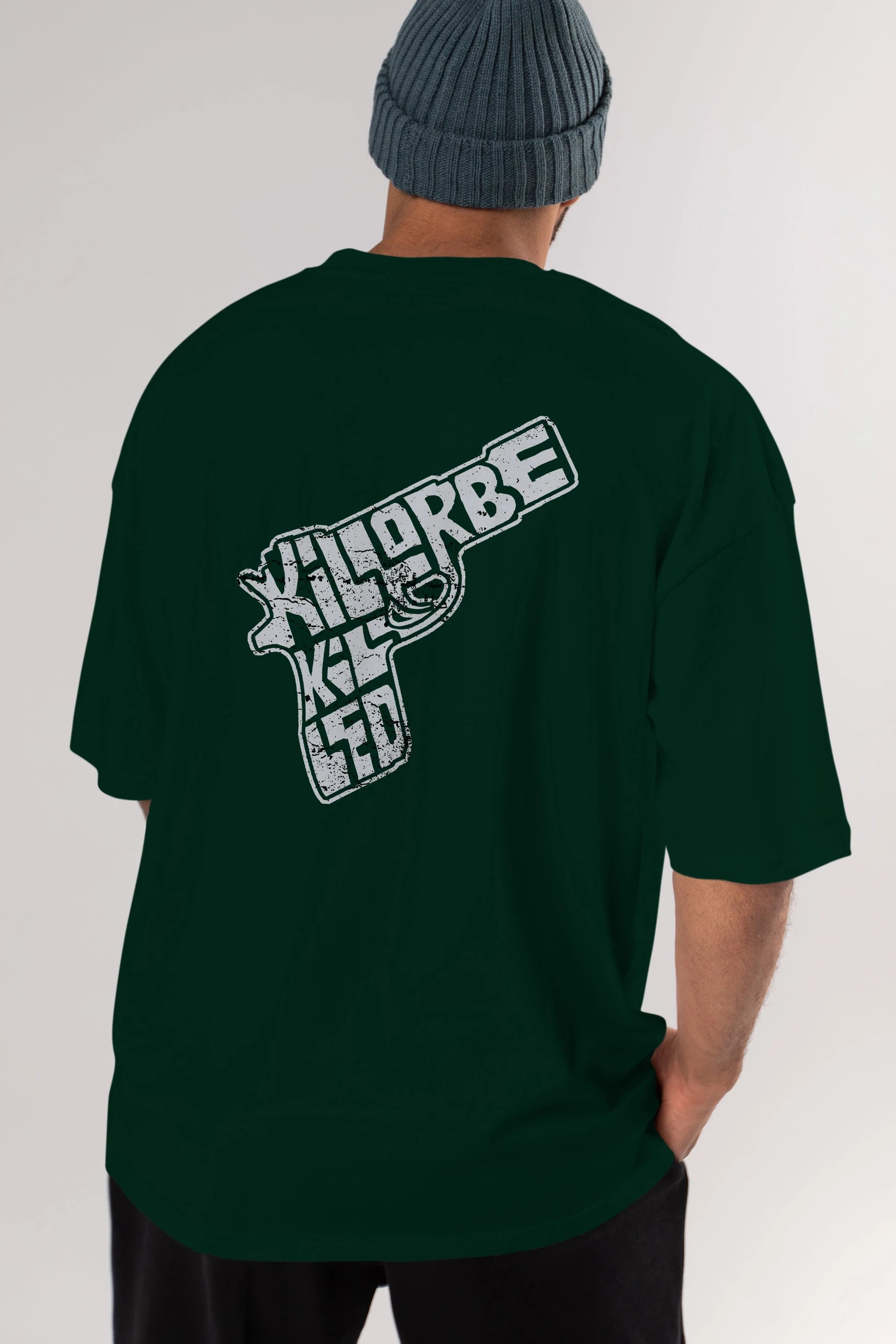 Kill Or Be Killed Arka Baskılı Oversize t-shirt %100 pamuk Erkek Kadın Unisex