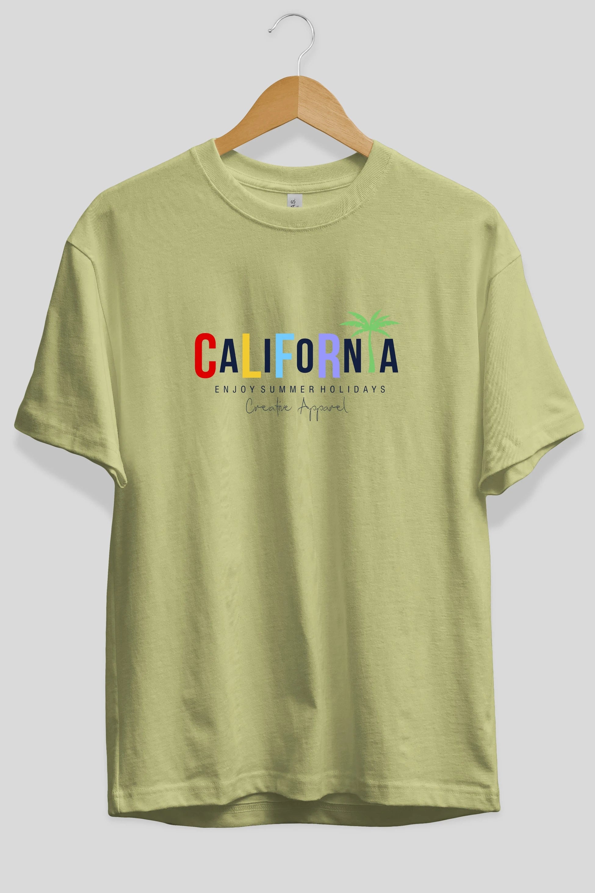 California 2 Ön Baskılı Oversize t-shirt Erkek Kadın Unisex
