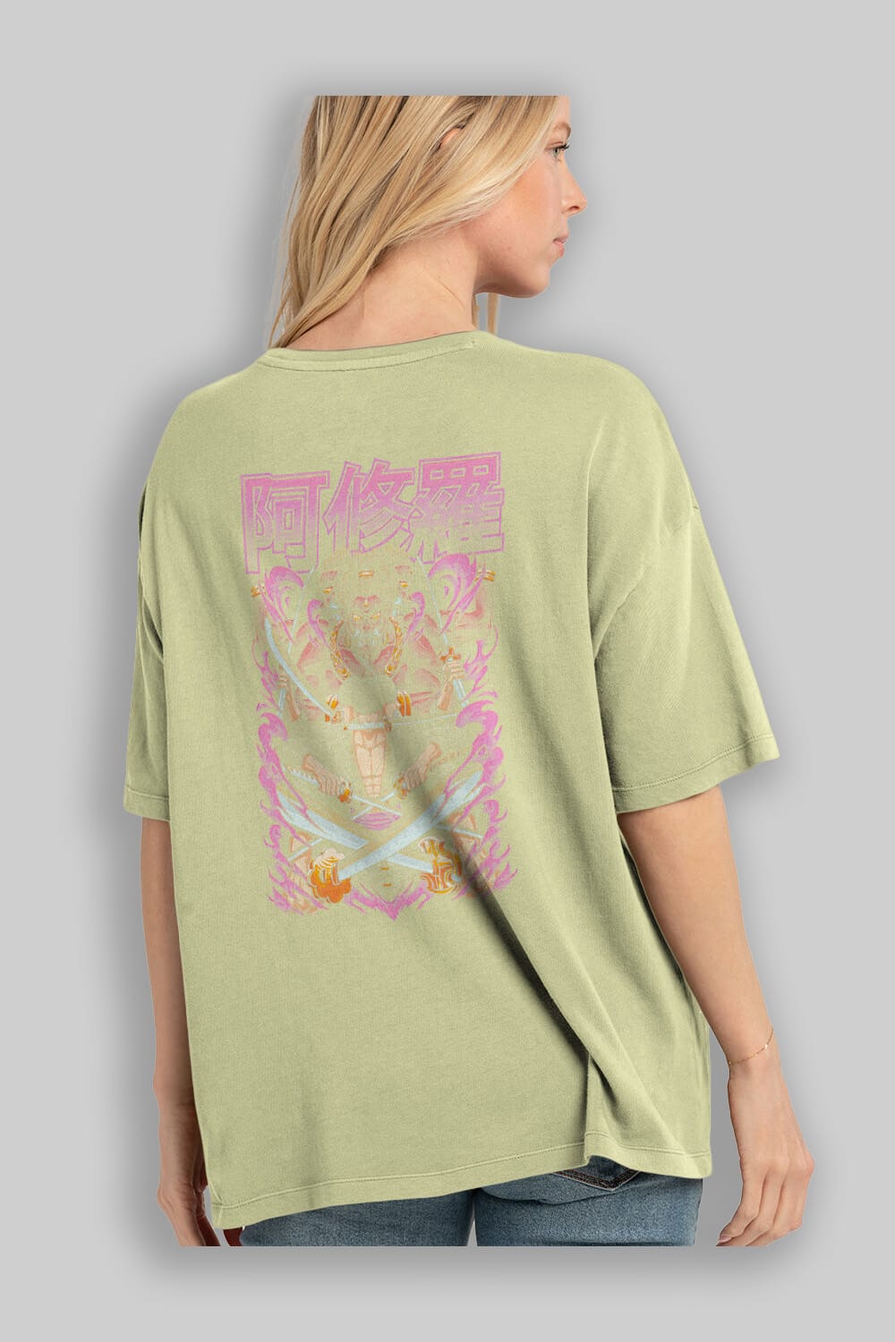 Roronoa Zoro 1 Anime Arka Baskılı Oversize t-shirt Erkek Kadın Unisex