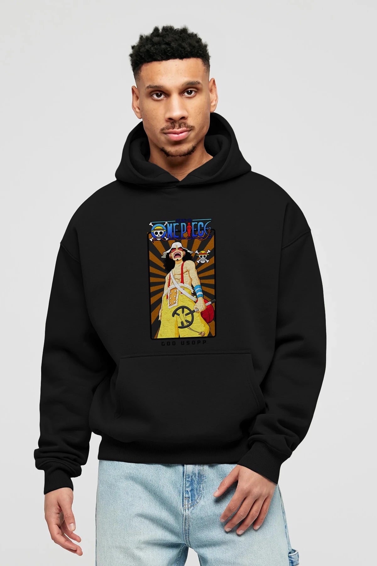 Usopp Anime Ön Baskılı Hoodie Oversize Kapüşonlu Sweatshirt Erkek Kadın Unisex