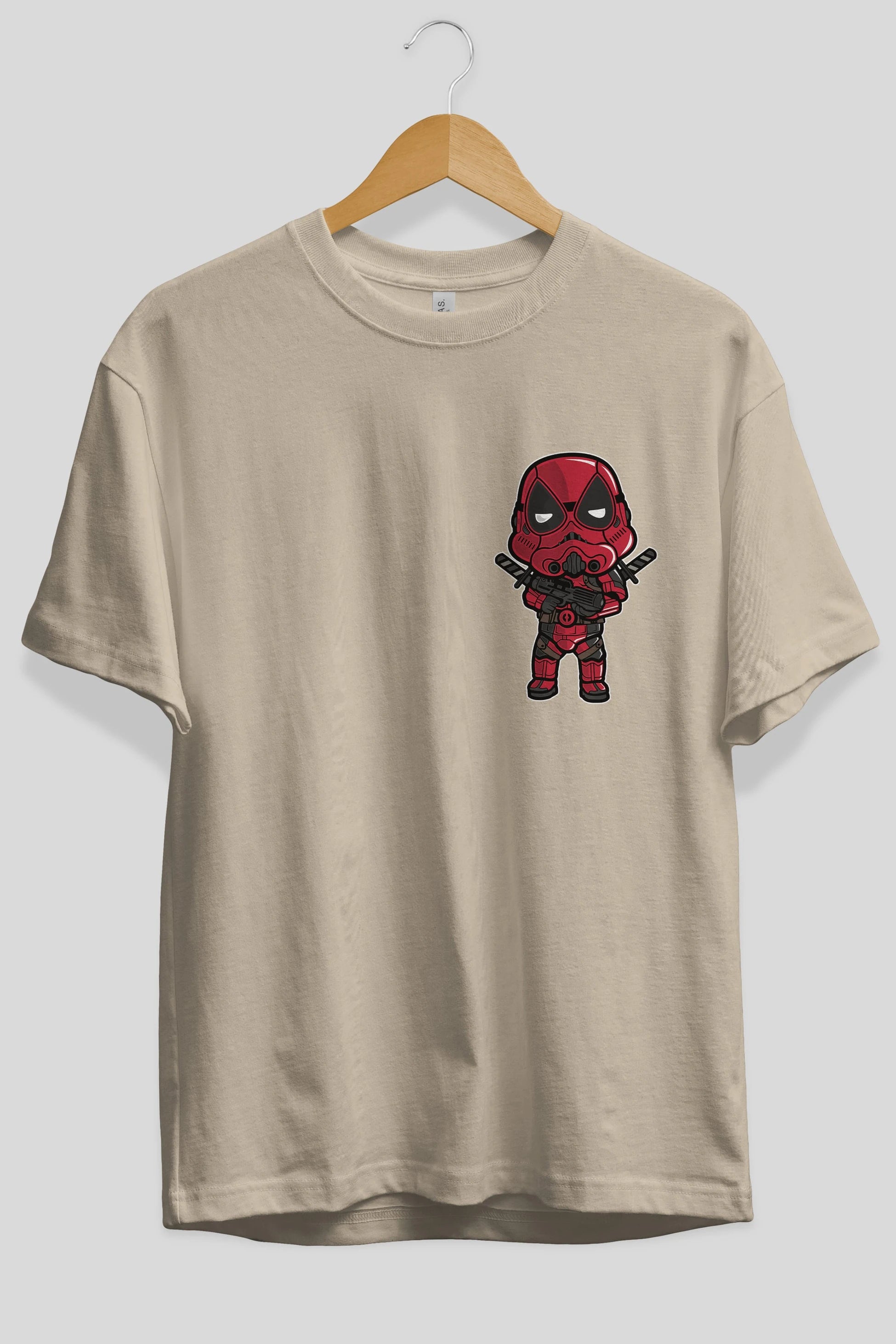 Deadpool (22) Ön Sol Baskılı Oversize t-shirt Erkek Kadın Unisex %100 Pamuk Bisiklet Yaka tişort