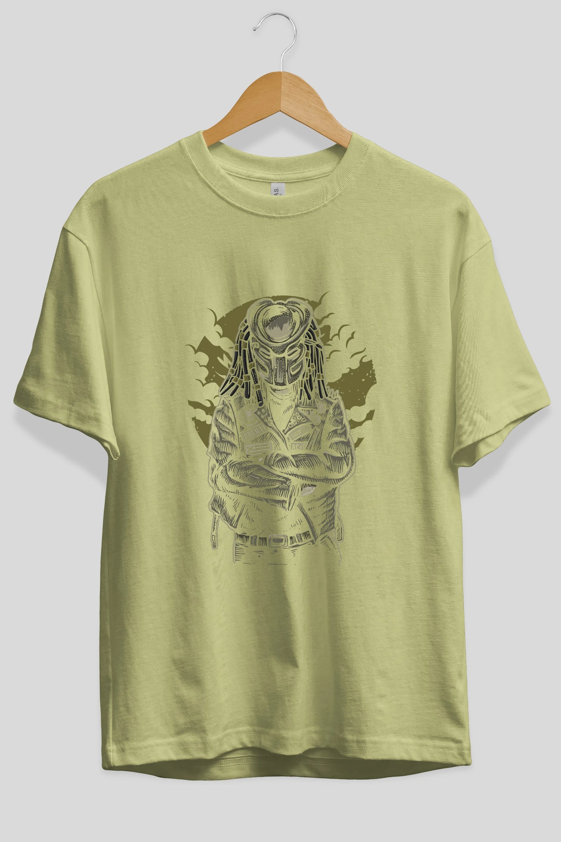 Predator Ön Baskılı Oversize t-shirt Erkek Kadın Unisex %100 Pamuk tişort