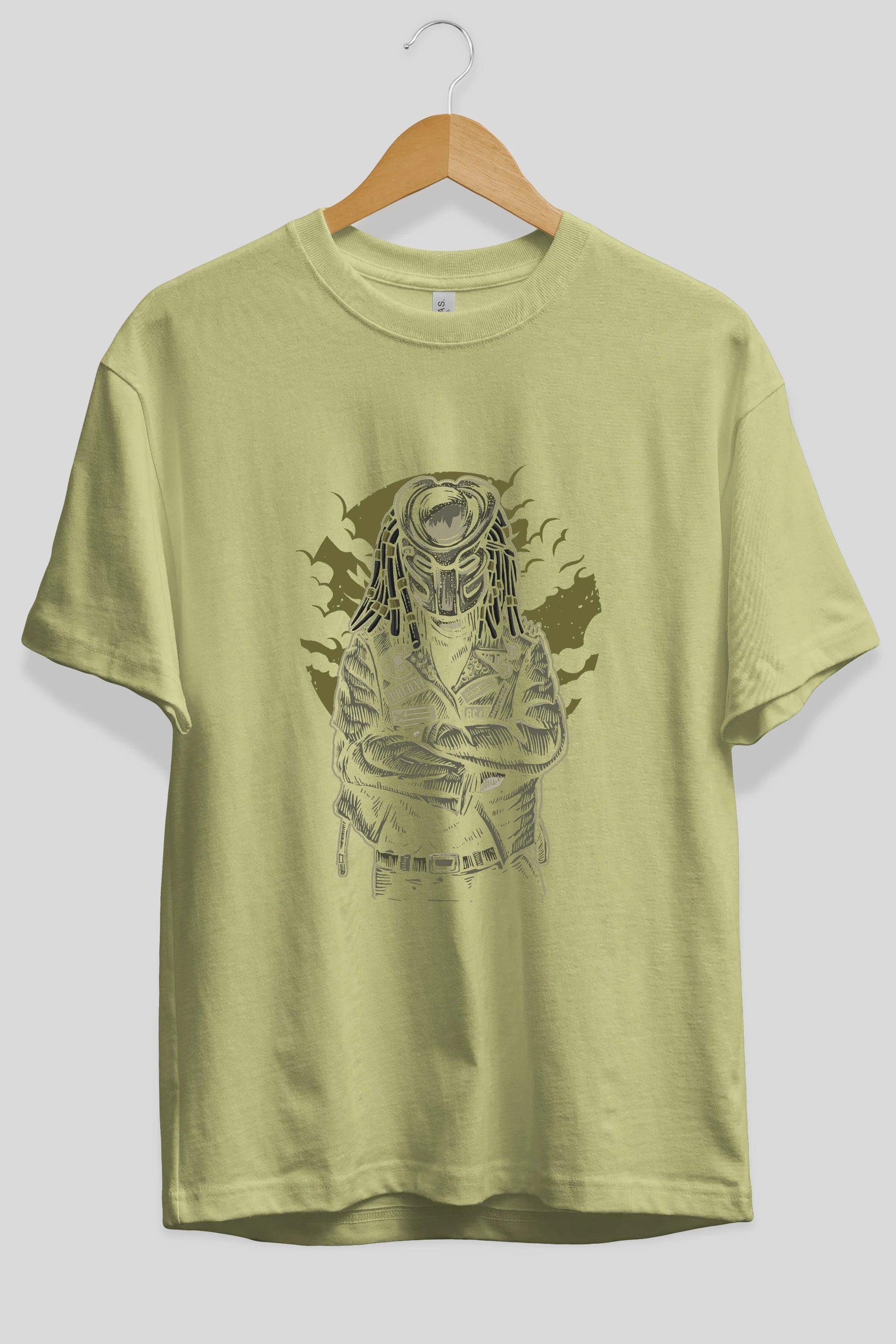 Predator Ön Baskılı Oversize t-shirt Erkek Kadın Unisex %100 Pamuk tişort