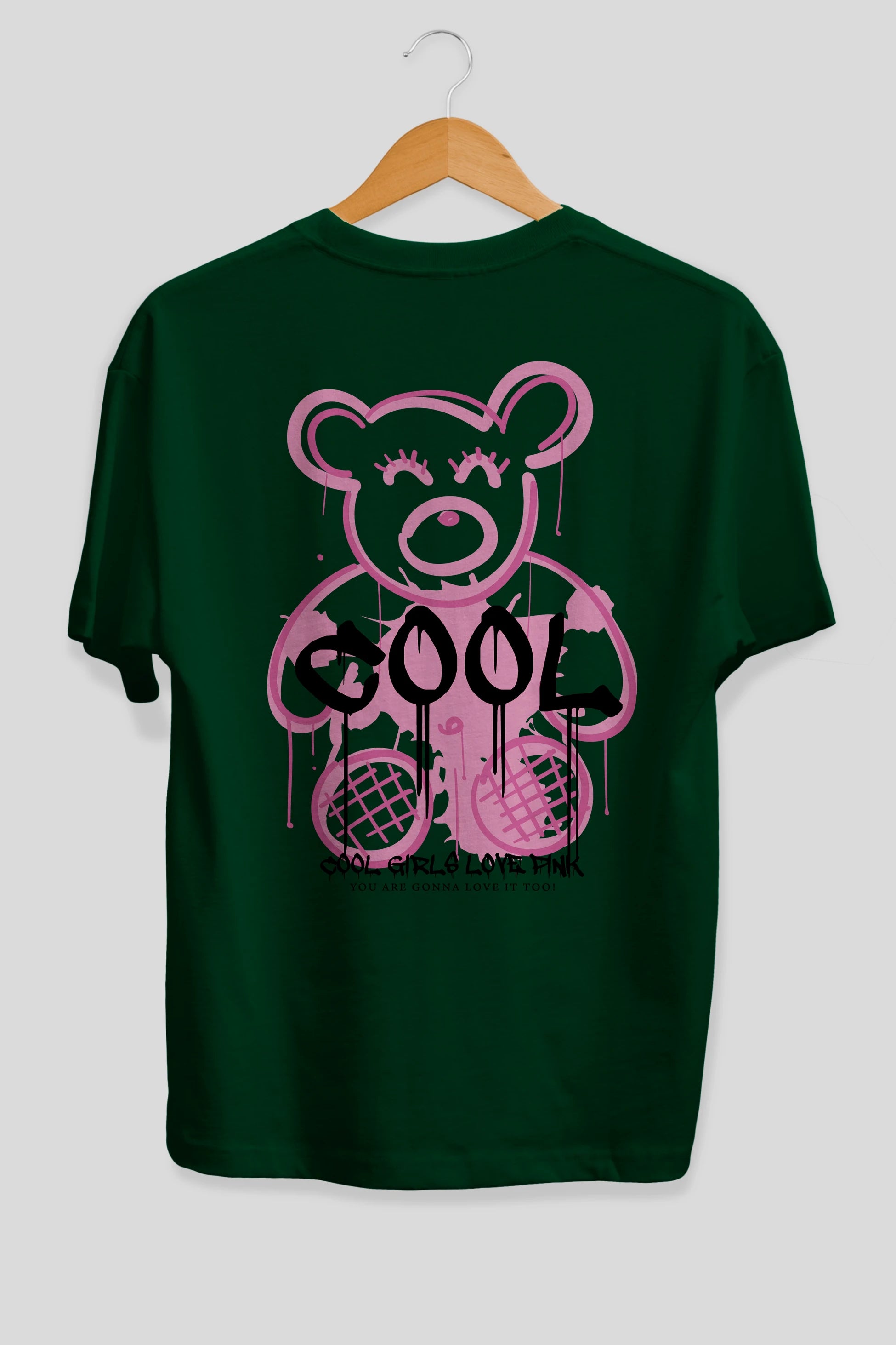 Cool Bear Arka Baskılı Oversize t-shirt Erkek Kadın Unisex