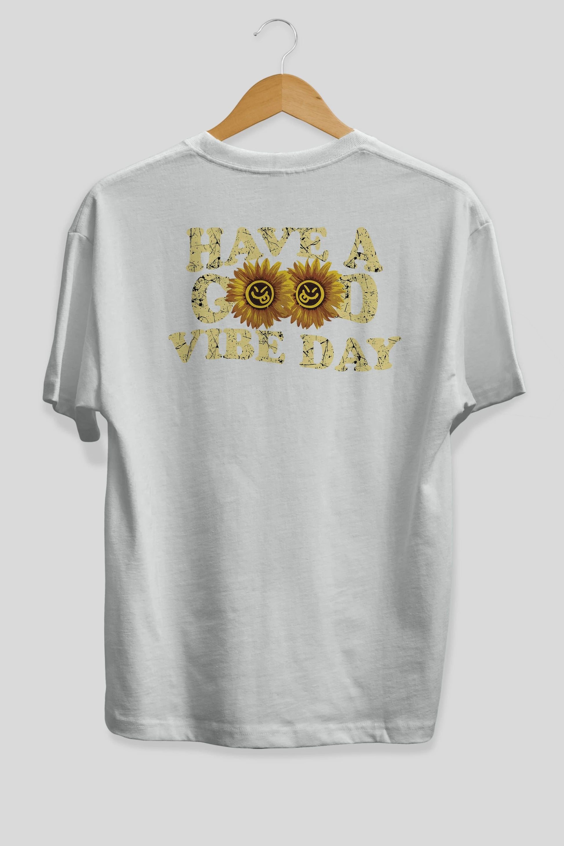 Have a Good Vibe Day Arka Baskılı Oversize t-shirt Erkek Kadın Unisex
