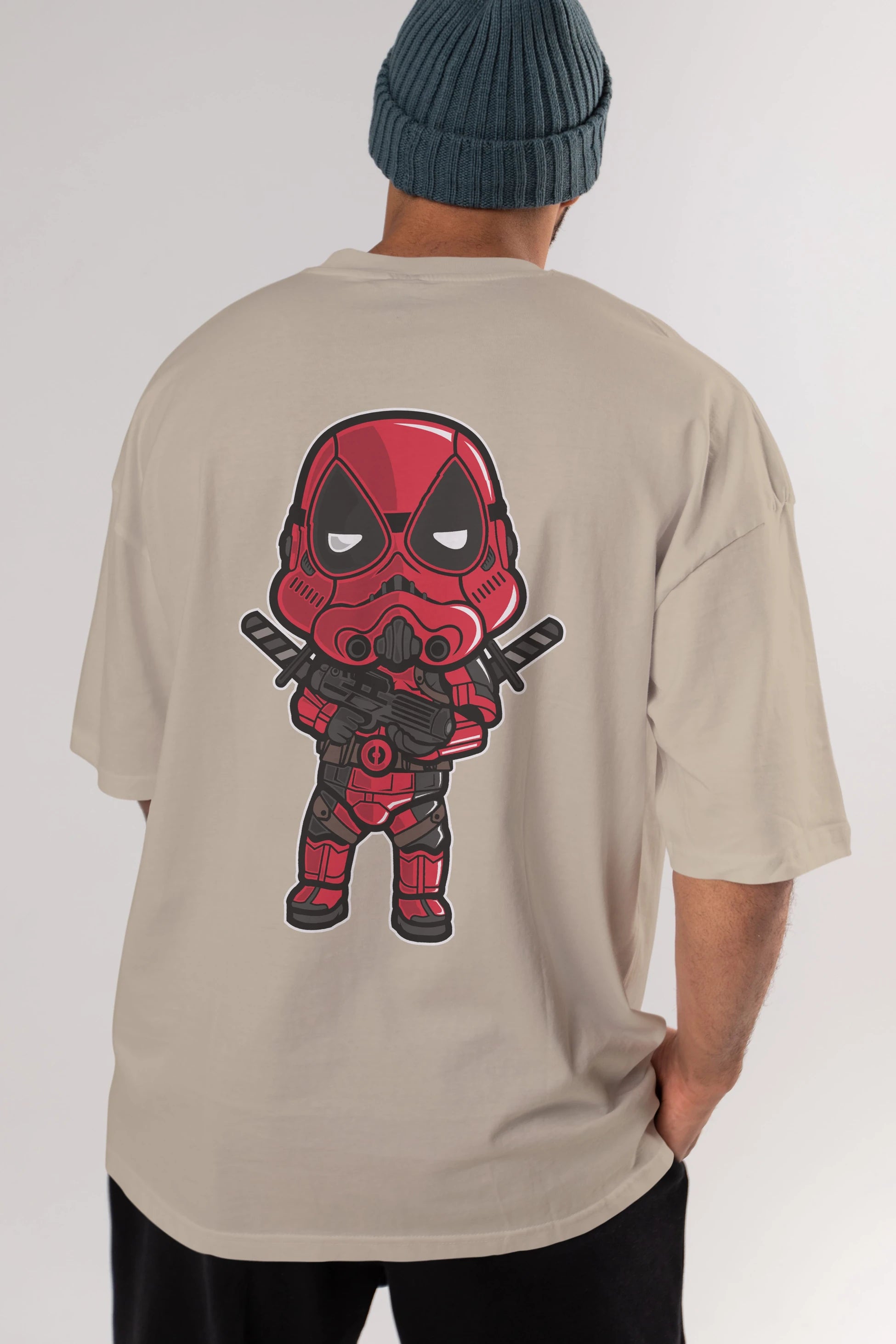 Deadpool (22) Arka Baskılı Oversize t-shirt Erkek Kadın Unisex %100 Pamuk Bisiklet Yaka tişort