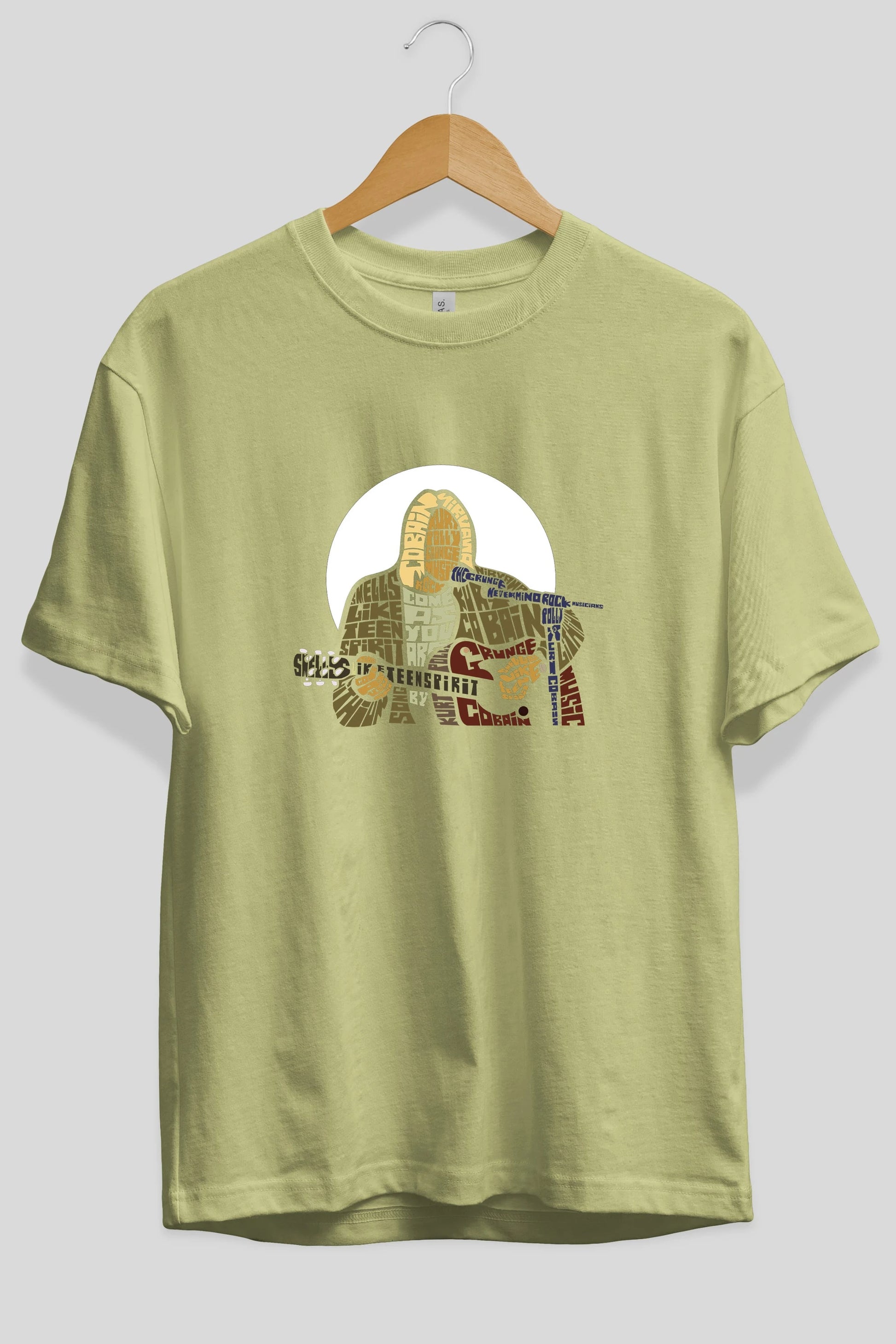 Kurt Cobain Ön Baskılı Oversize t-shirt %100 pamuk Erkek Kadın Unisex