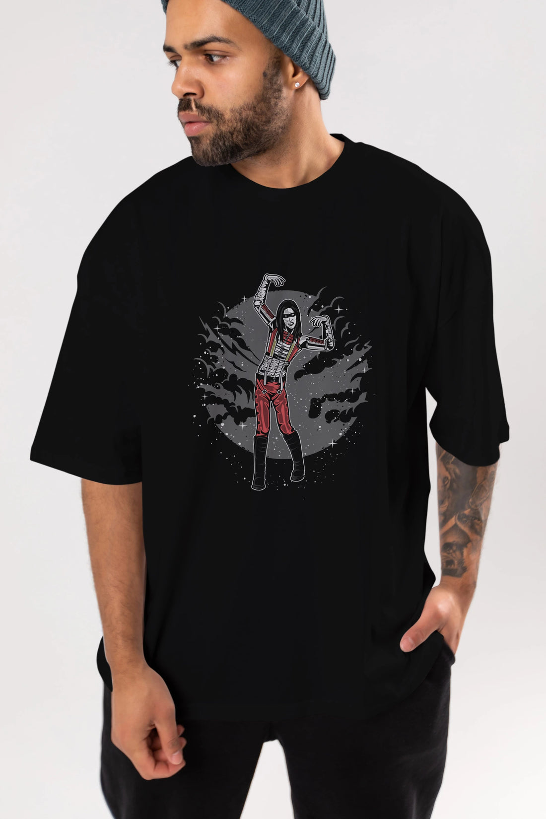 Marilyn Manson Ön Baskılı Oversize t-shirt Erkek Kadın Unisex %100 Pamuk tişort