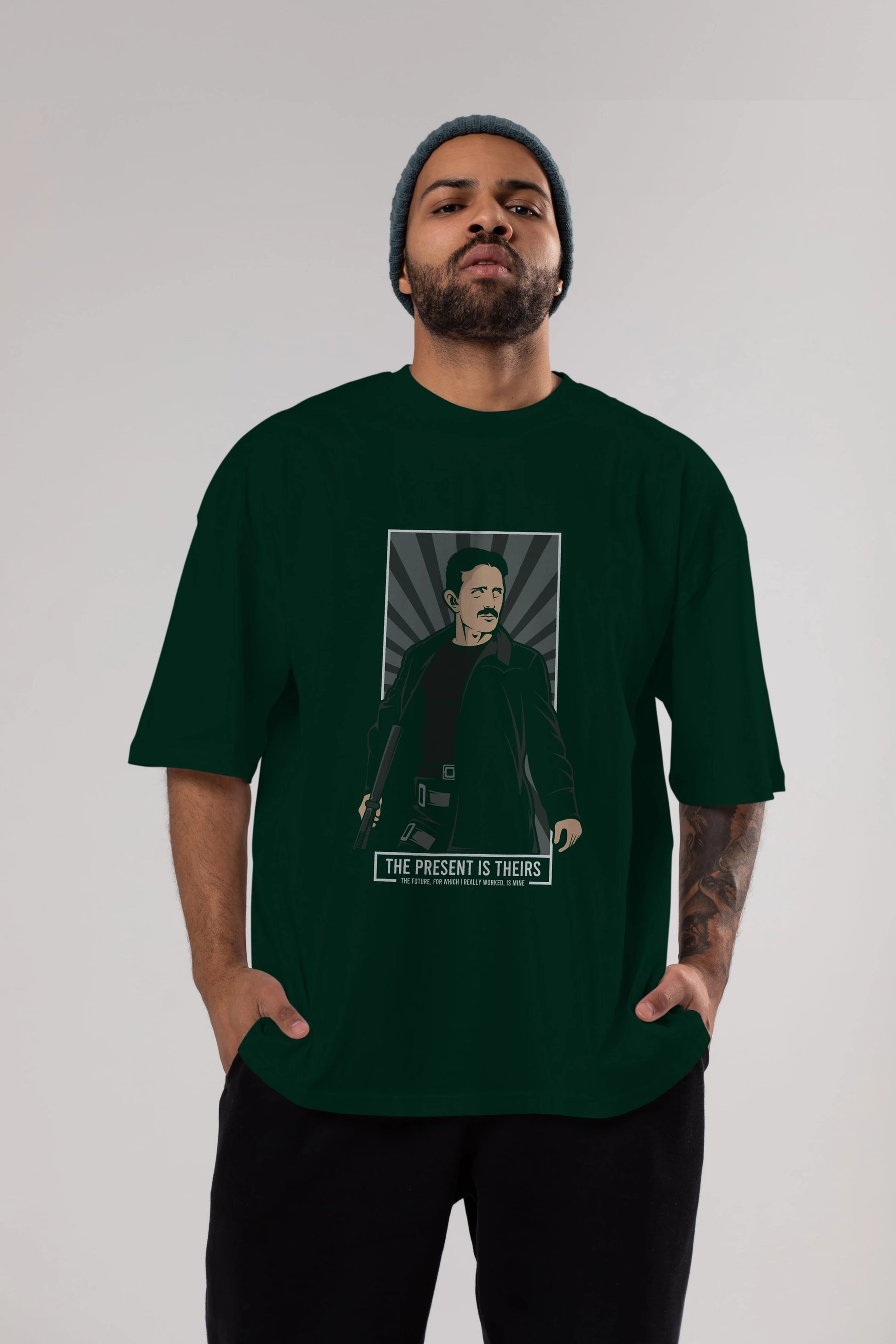Tesla Matrix Ön Baskılı Oversize t-shirt Erkek Kadın Unisex %100 Pamuk tişort