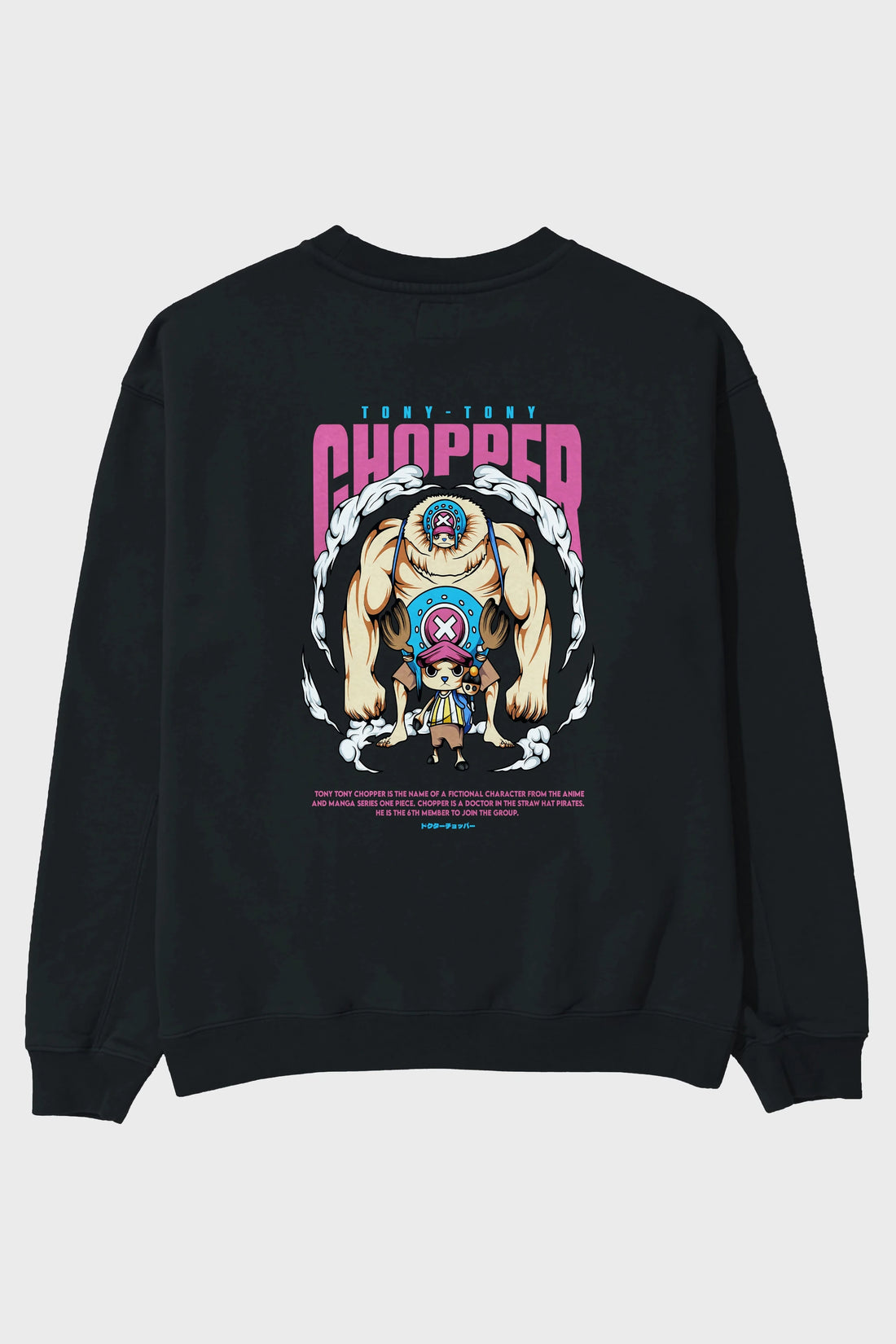 Tony Tony Chopper Anime Arka Baskılı Oversize Sweatshirt Erkek Kadın Unisex