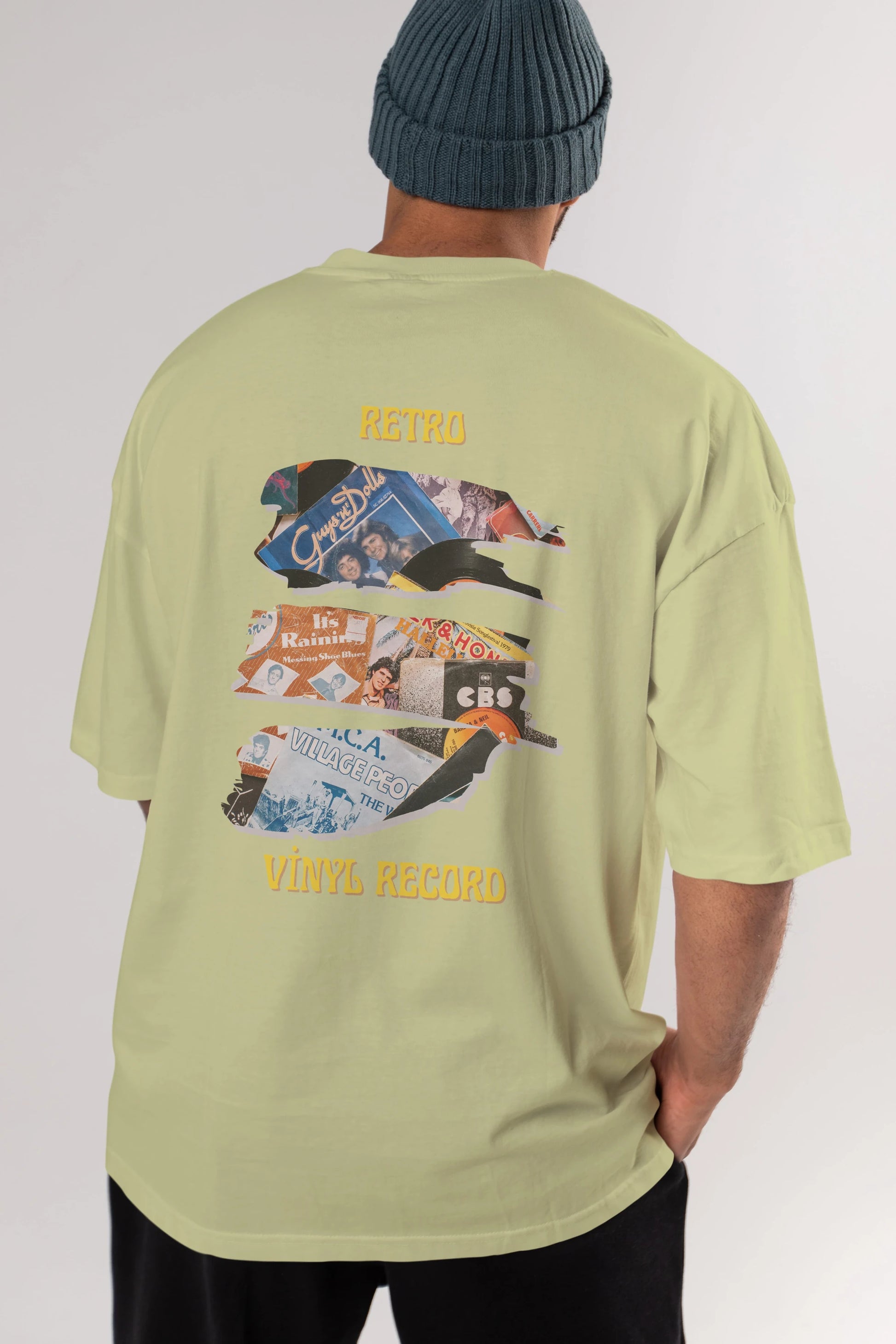 Retro Design Arka Baskılı Oversize t-shirt Erkek Kadın Unisex
