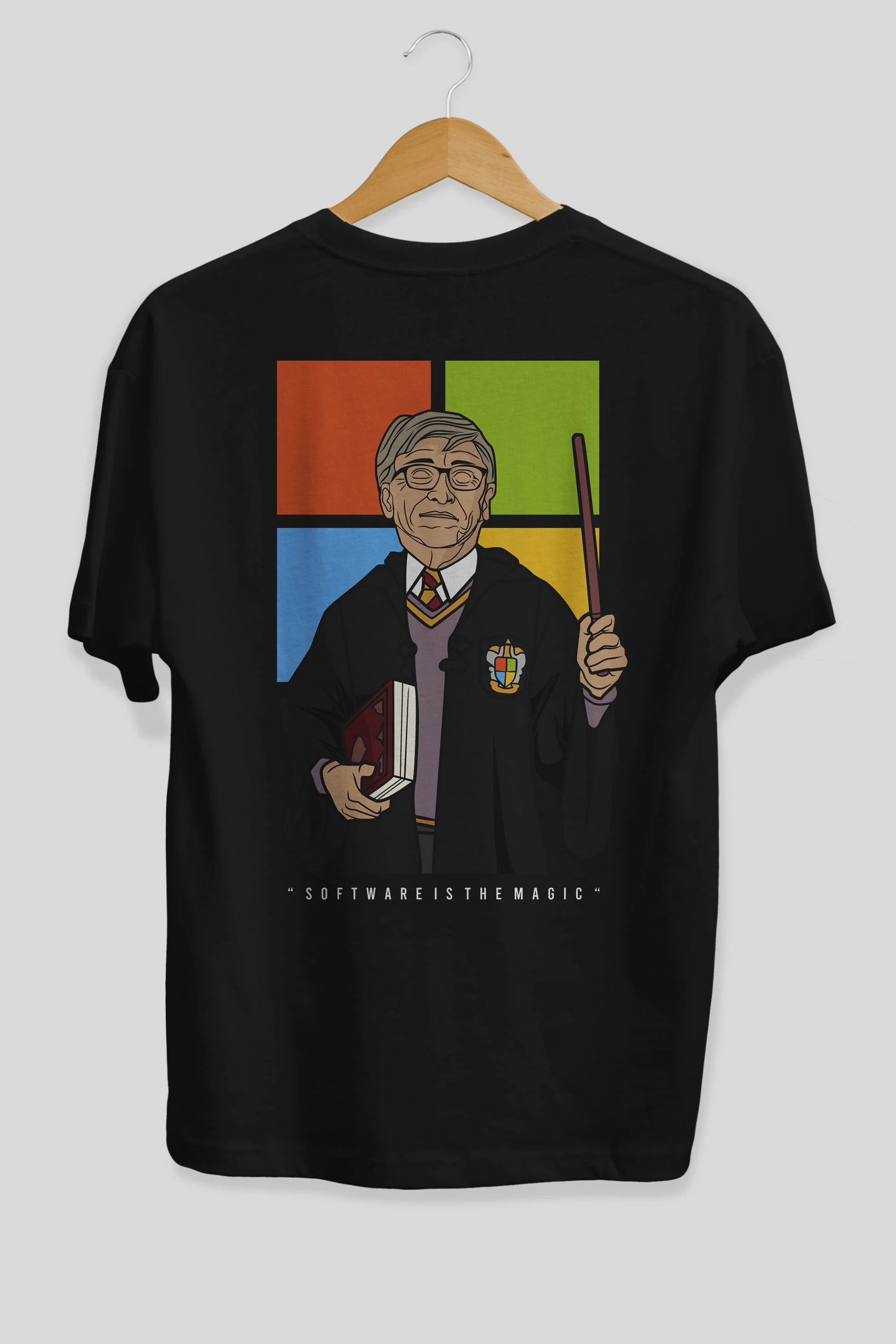 Harry Potter Gates Arka Baskılı Oversize t-shirt Erkek Kadın Unisex %100 Pamuk tişort