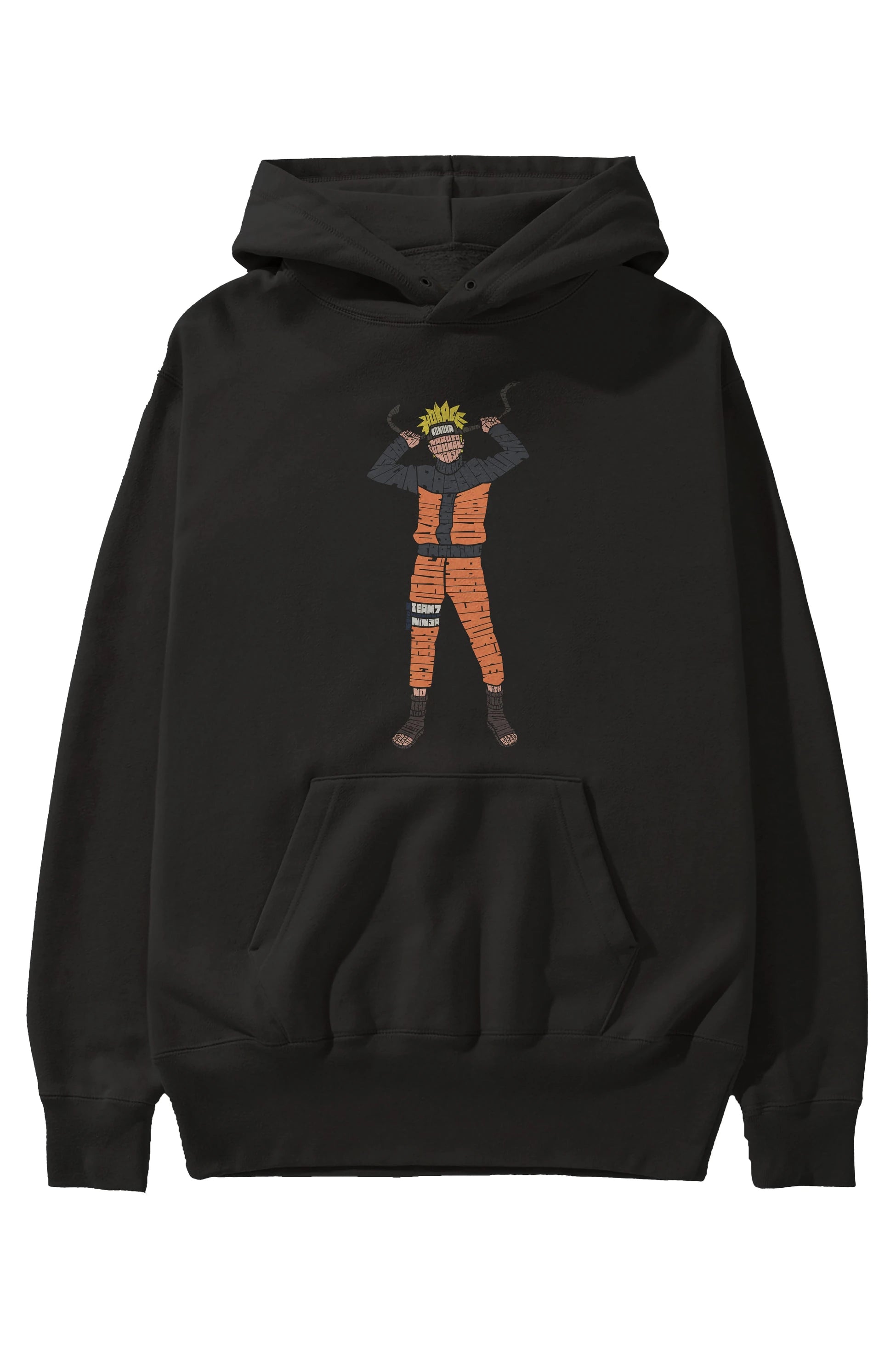 Naruto Ön Baskılı Hoodie Oversize Kapüşonlu Sweatshirt Erkek Kadın Unisex