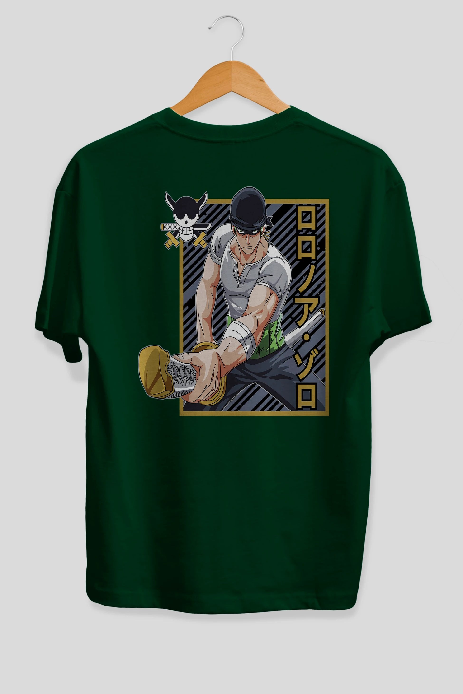RORONOA ZORO Anime Arka Baskılı Oversize t-shirt Erkek Kadın Unisex