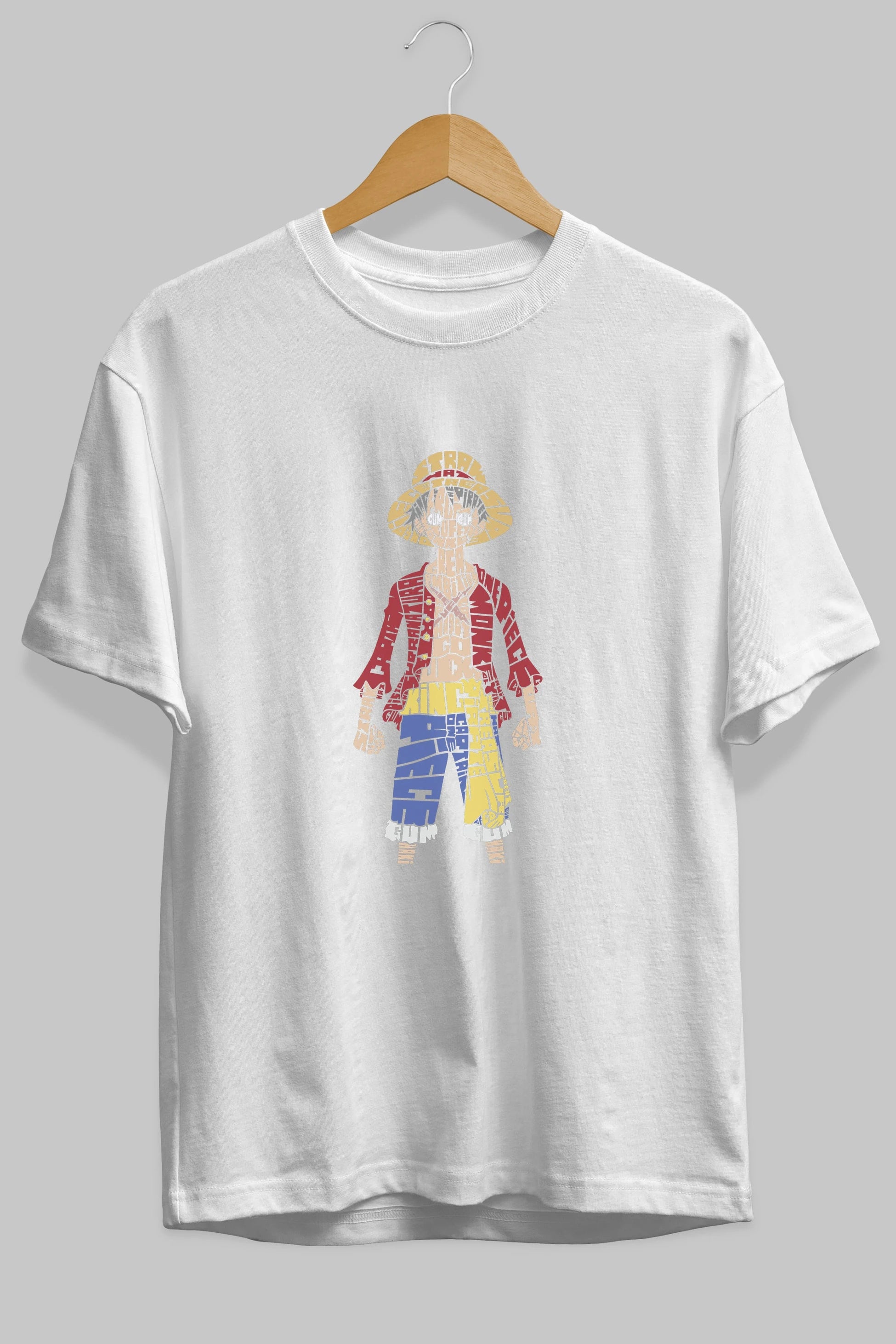 One Piece Ön Baskılı Oversize t-shirt %100 pamuk Erkek Kadın Unisex