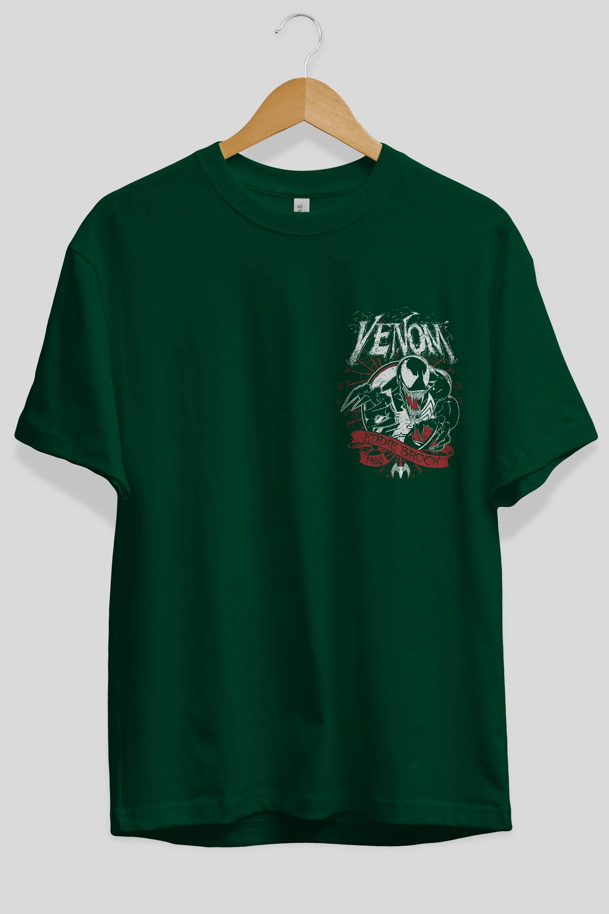 Venom (11) Ön Sol Baskılı Oversize t-shirt Erkek Kadın Unisex %100 Pamuk Bisiklet Yaka tişort