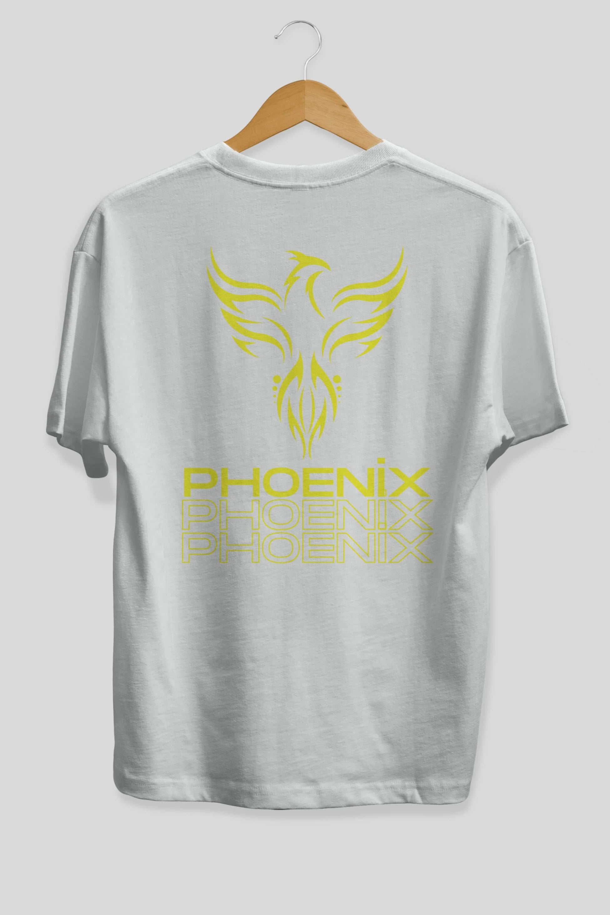 Phoenix Yazılı Arka Baskılı Oversize t-shirt Erkek Kadın Unisex