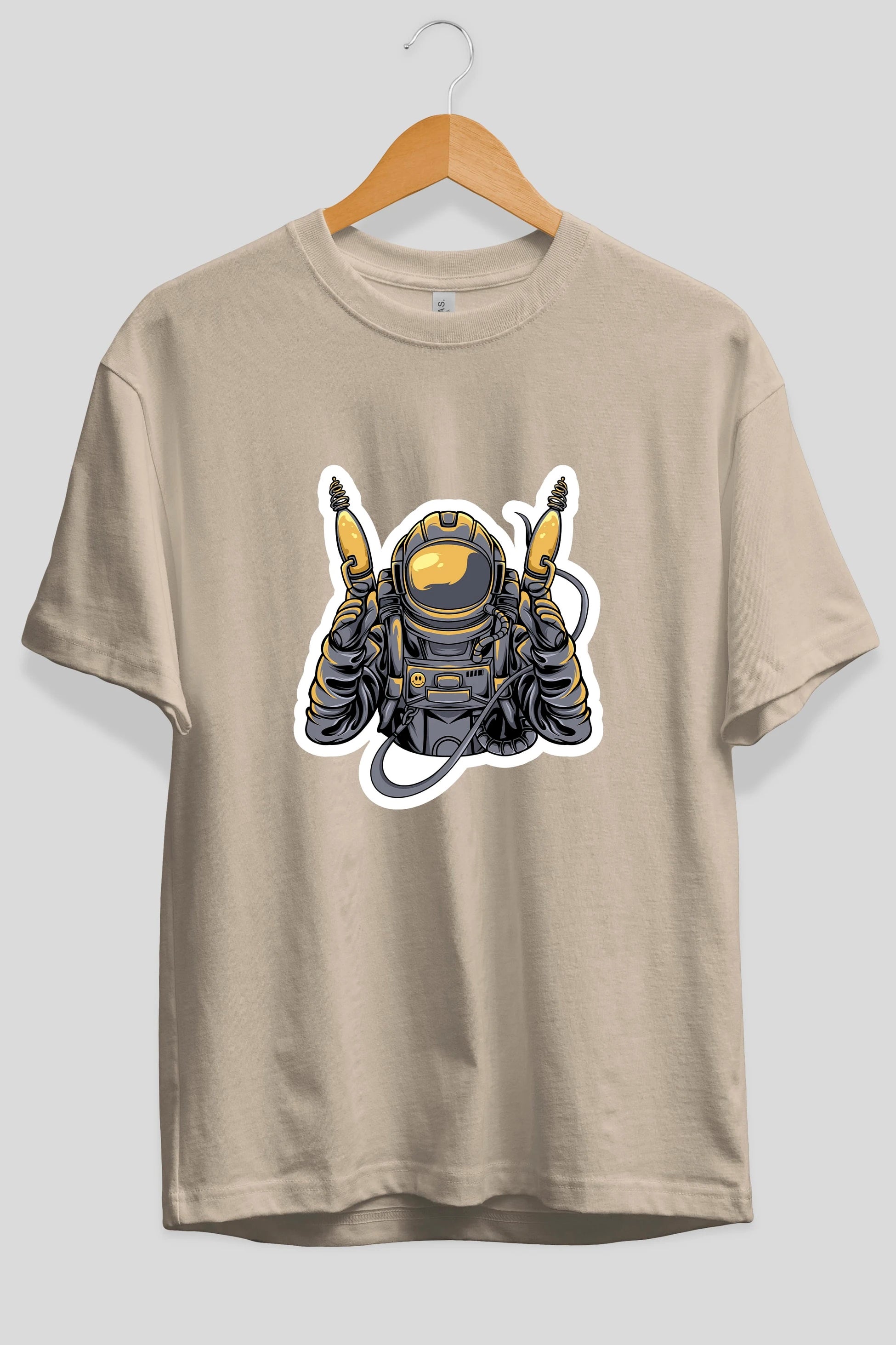 Alien Hunter Sticker Ön Baskılı Oversize t-shirt Erkek Kadın Unisex