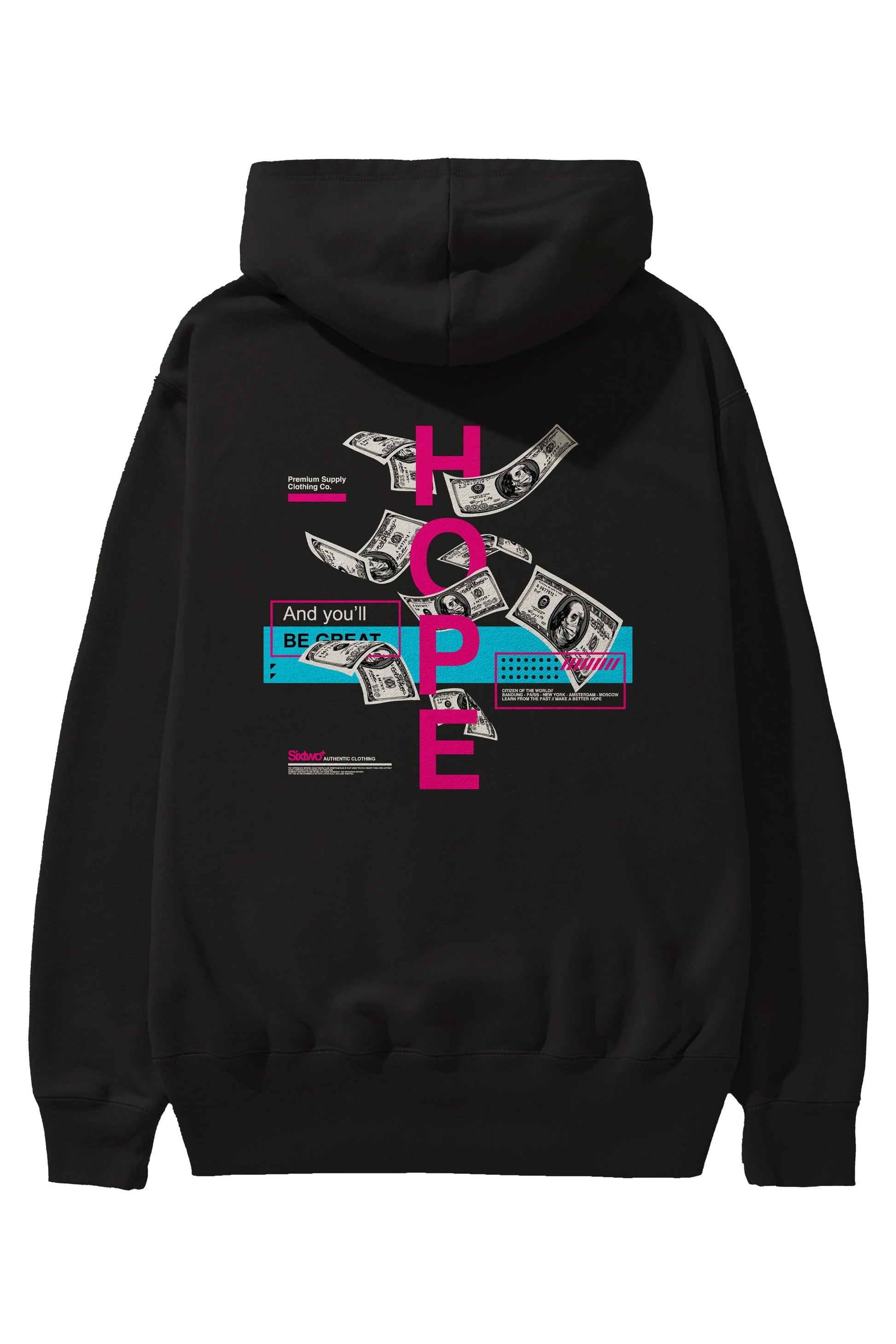 Hope Arka Baskılı Hoodie Oversize Kapüşonlu Sweatshirt Erkek Kadın Unisex