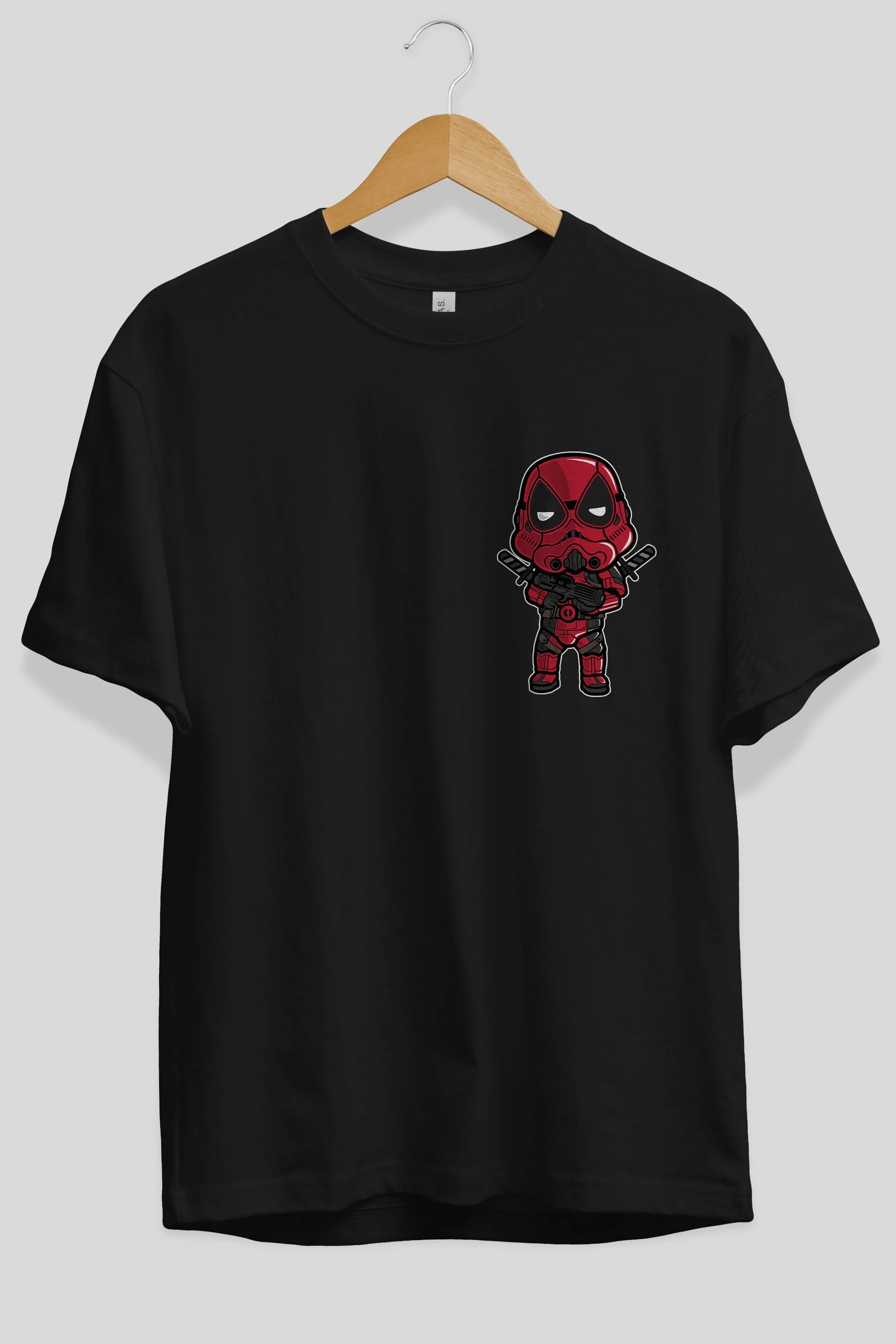 Deadpool (22) Ön Sol Baskılı Oversize t-shirt Erkek Kadın Unisex %100 Pamuk Bisiklet Yaka tişort