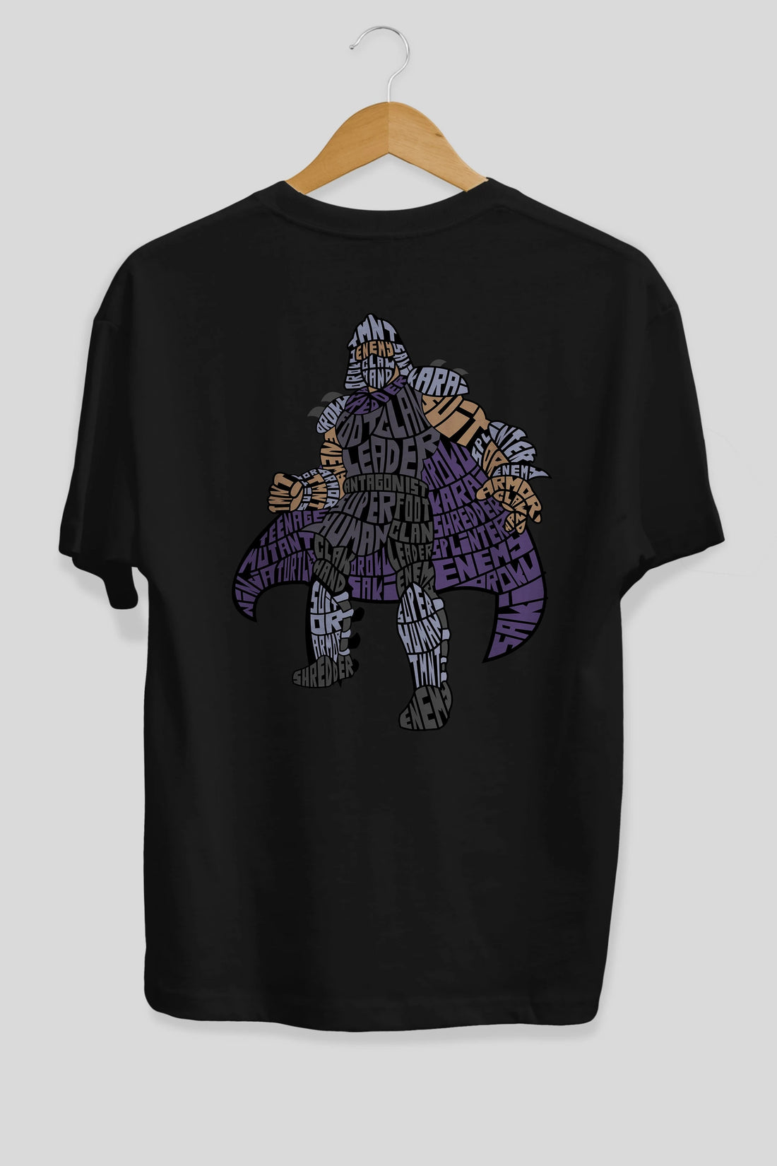 Foot Clan Leader Arka Baskılı Oversize t-shirt %100 pamuk Erkek Kadın Unisex