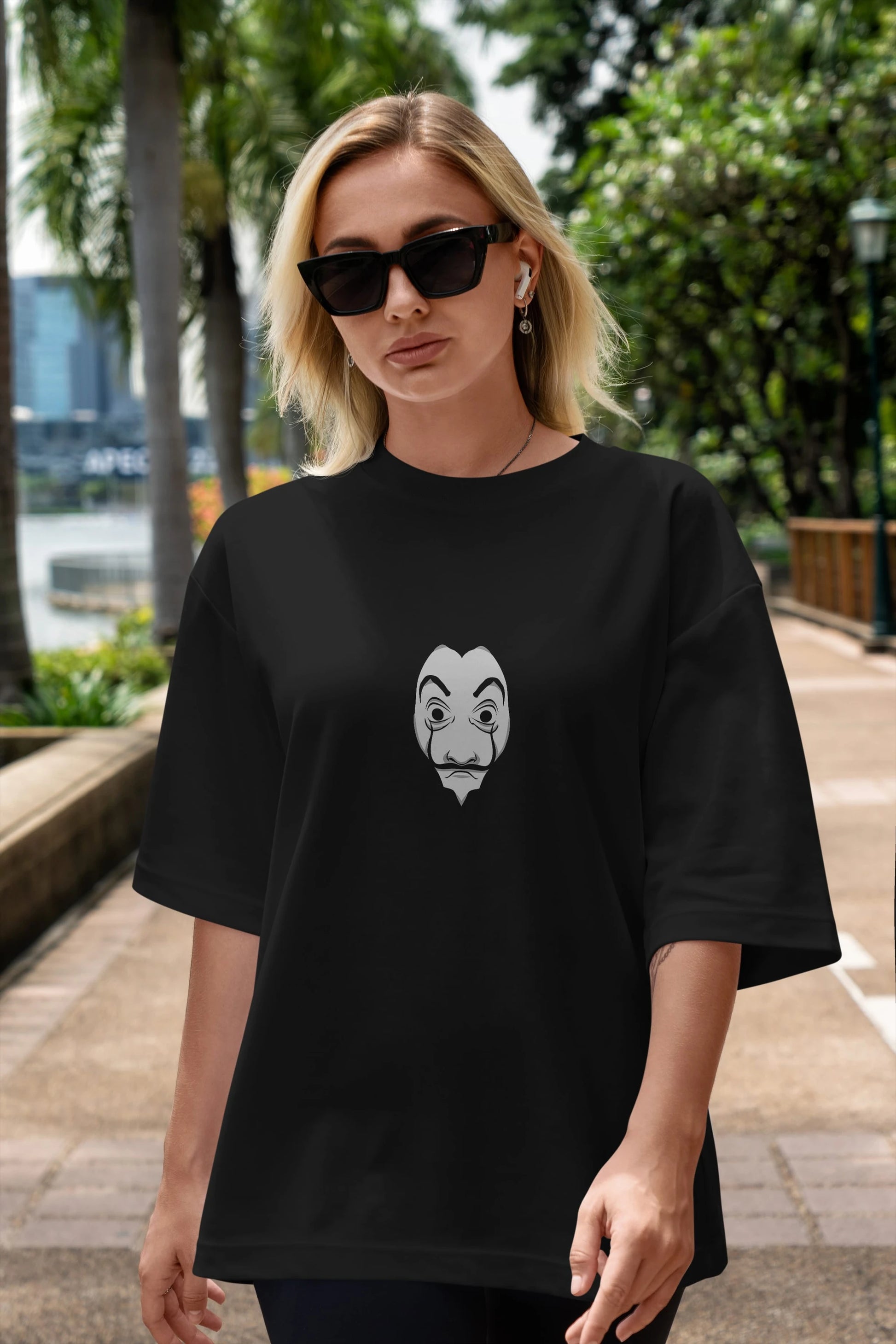 La Casa De Papel (7) Ön Baskılı Oversize t-shirt Erkek Kadın Unisex %100 Pamuk Bisiklet Yaka tişort