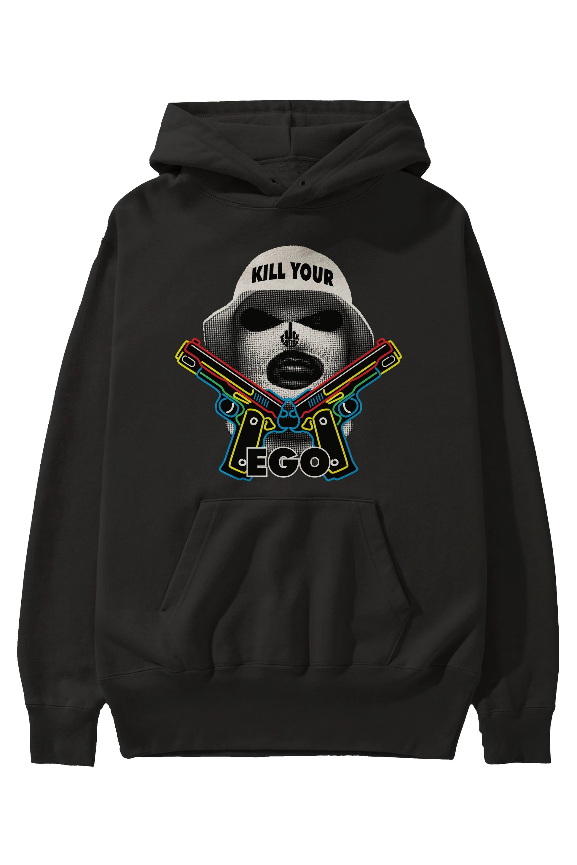 Kill Your Ego Ön Baskılı Hoodie Oversize Kapüşonlu Sweatshirt Erkek Kadın Unisex