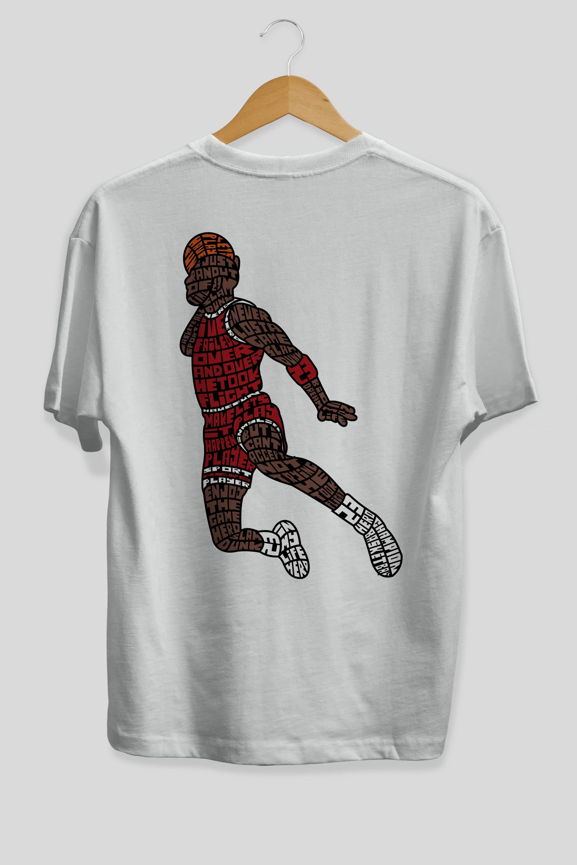 Slamdunk Arka Baskılı Oversize t-shirt %100 pamuk Erkek Kadın Unisex