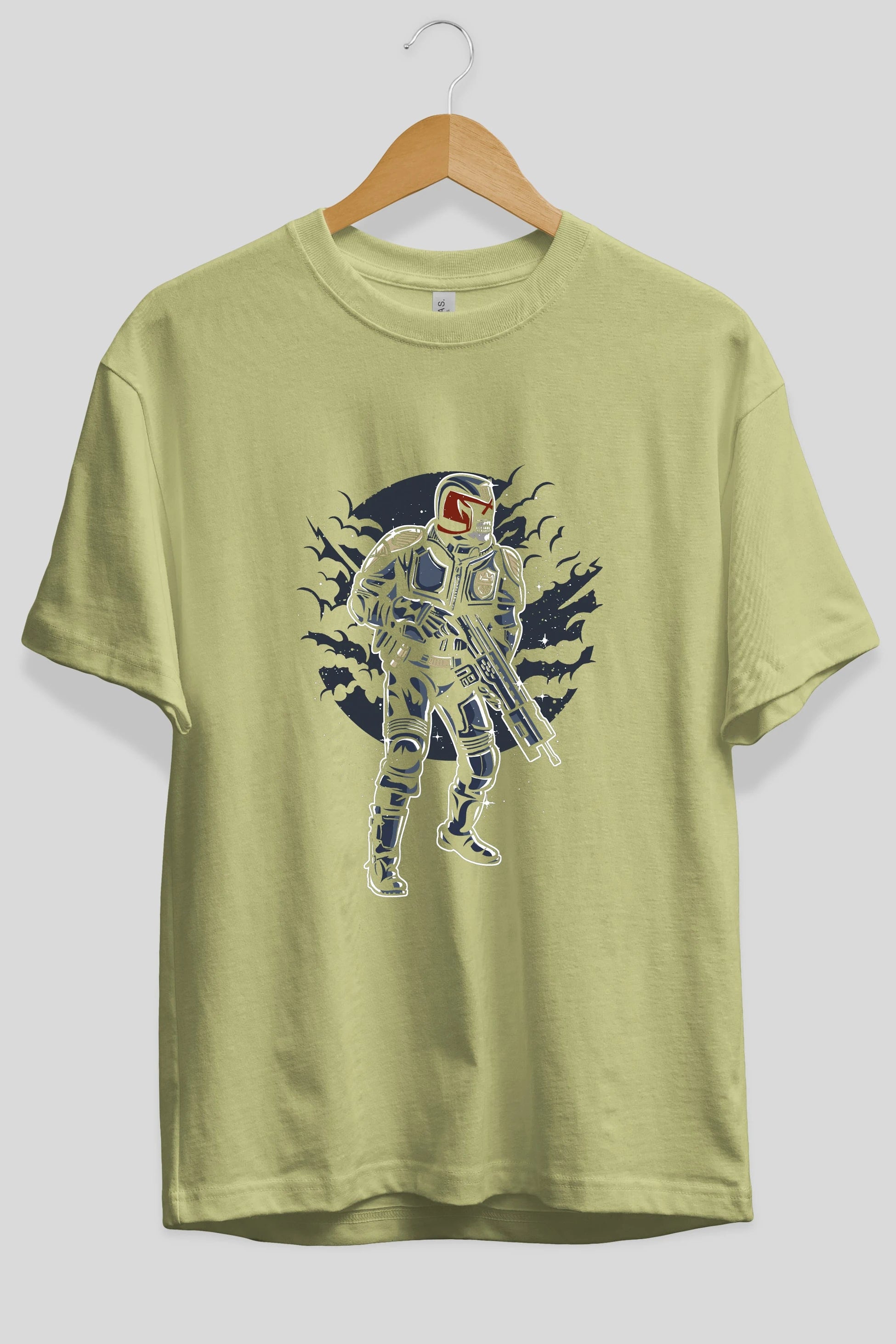 Judge Skull Ön Baskılı Oversize t-shirt Erkek Kadın Unisex %100 Pamuk tişort