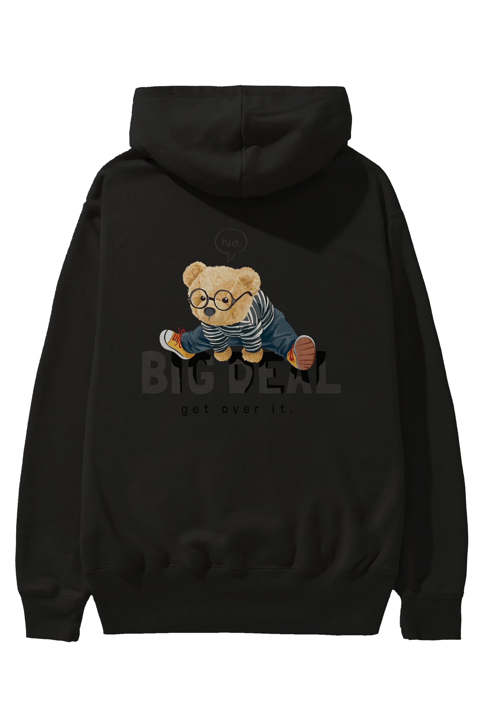 Teddy Bear Big Deal Arka Baskılı Hoodie Oversize Kapüşonlu Sweatshirt Erkek Kadın Unisex