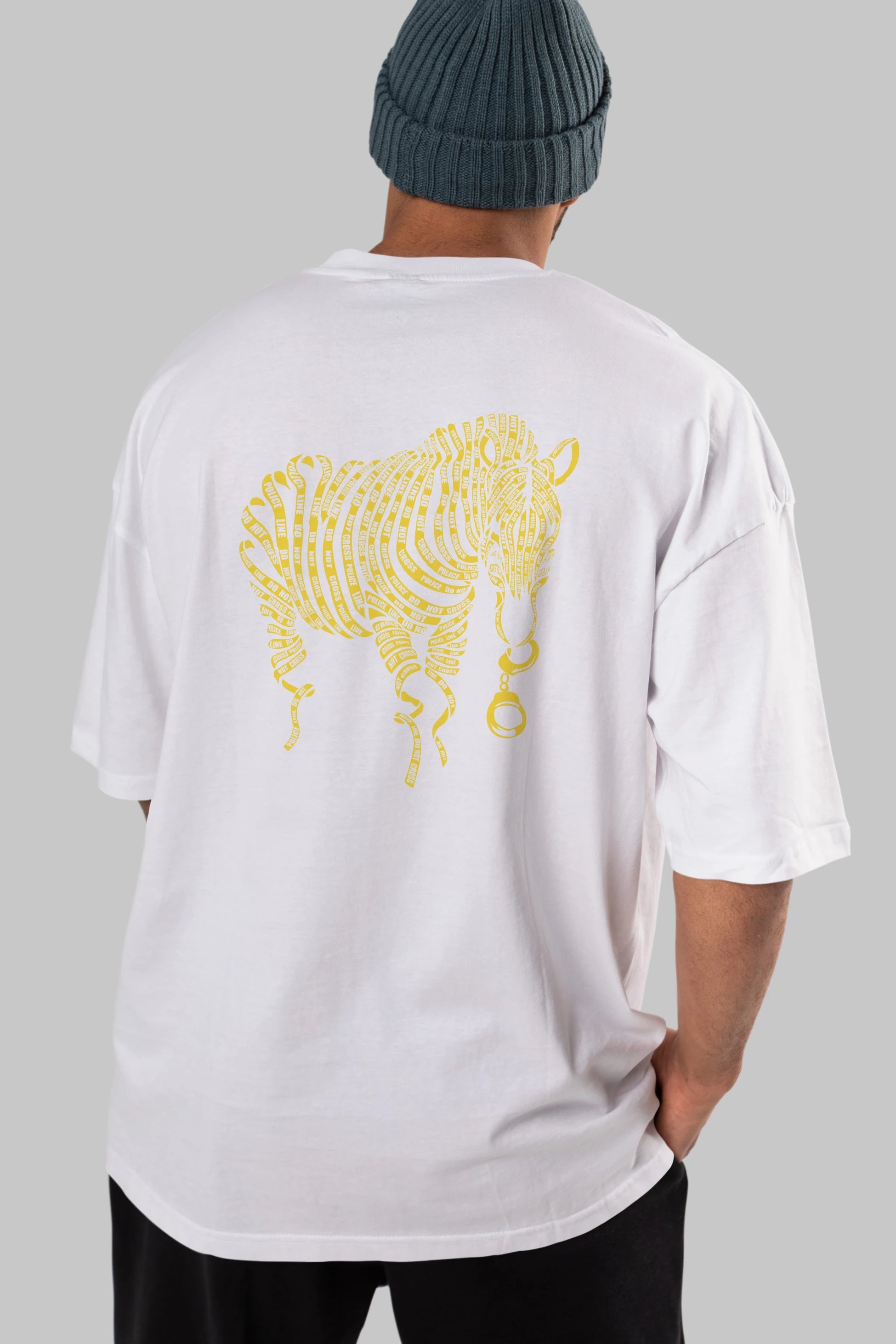 Nature of Crime Arka Baskılı Oversize t-shirt %100 pamuk Erkek Kadın Unisex