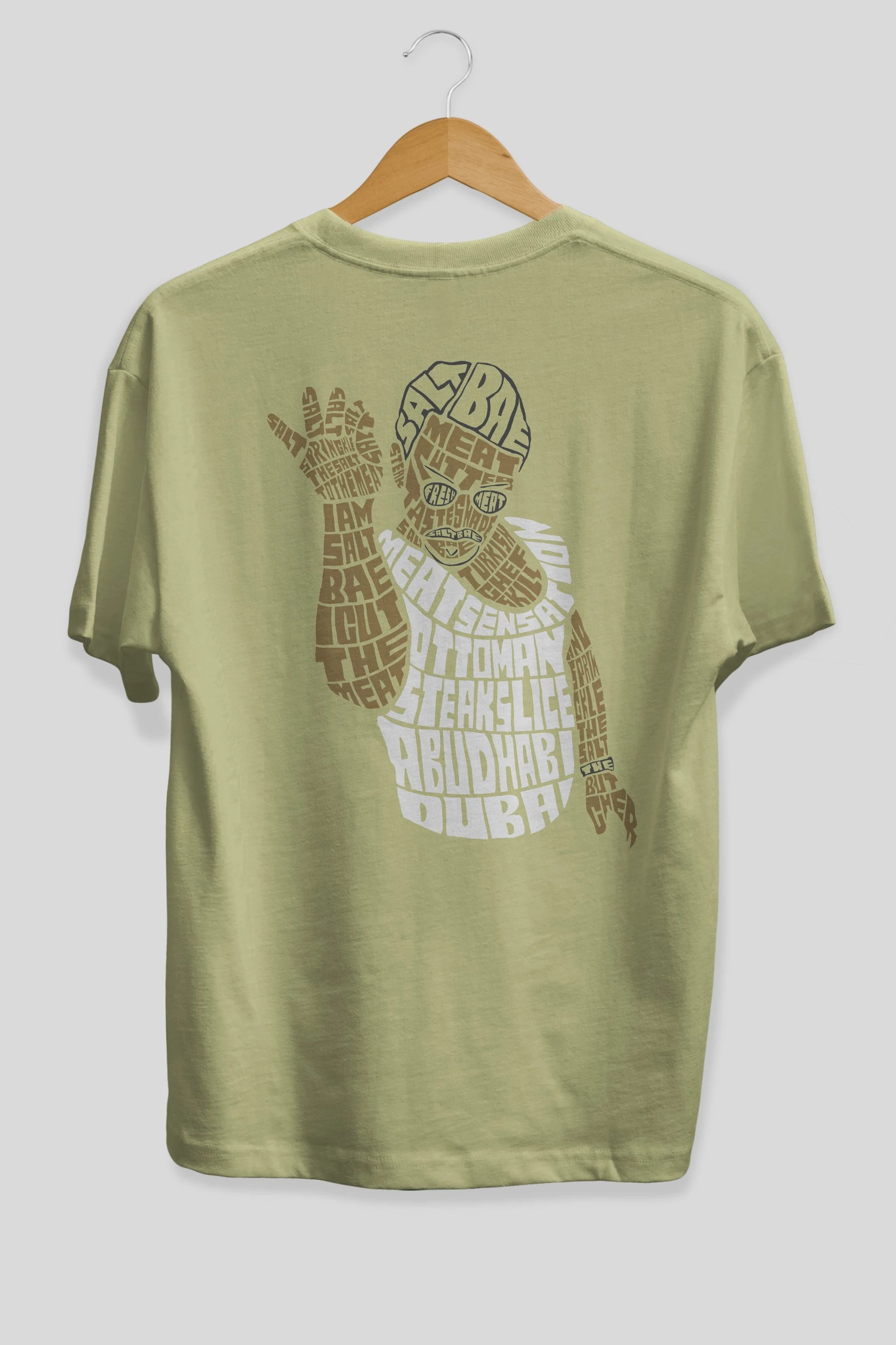 Salt Bae Arka Baskılı Oversize t-shirt %100 pamuk Erkek Kadın Unisex
