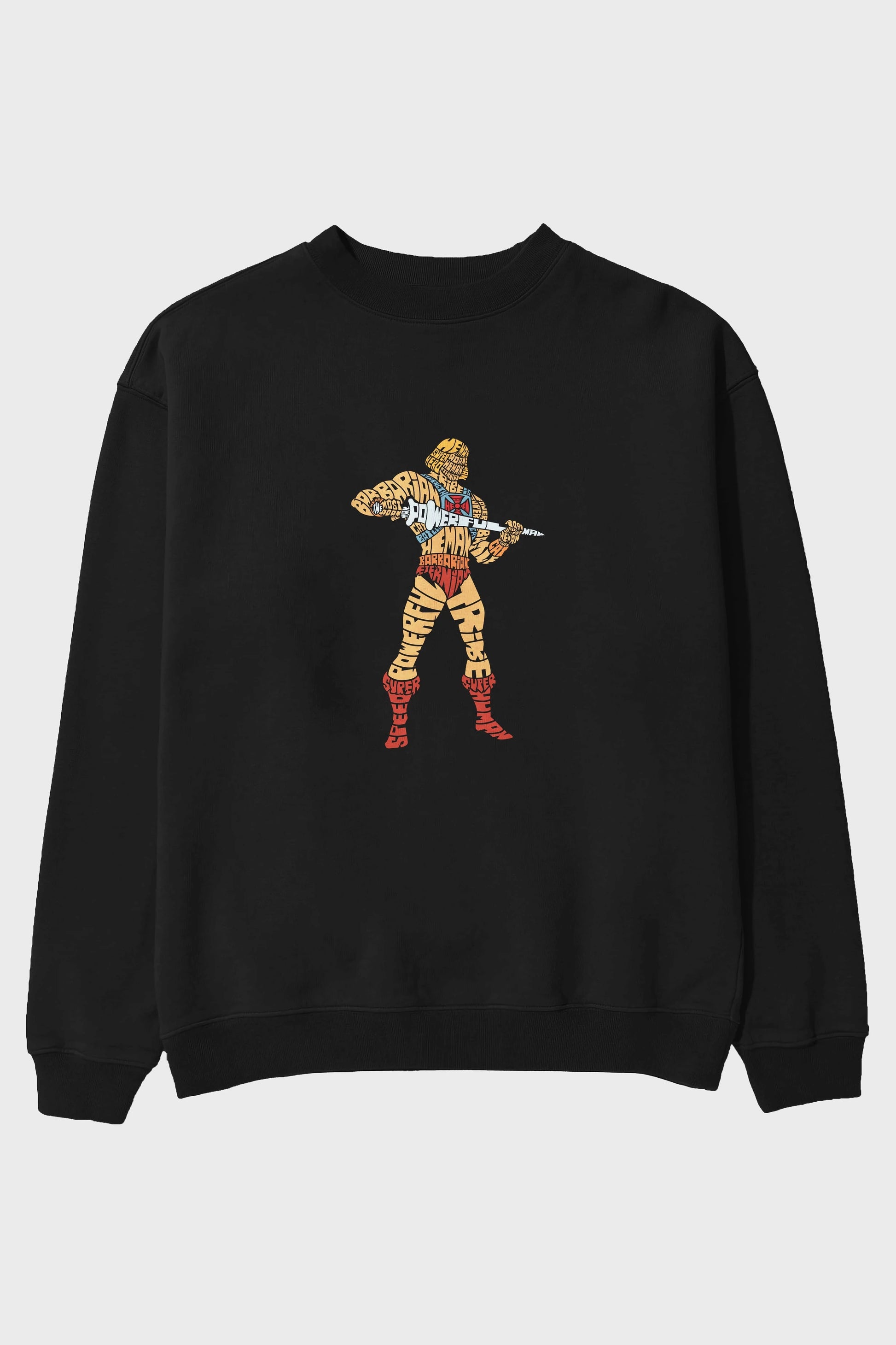 Heman Ön Baskılı Oversize Sweatshirt Erkek Kadın Unisex
