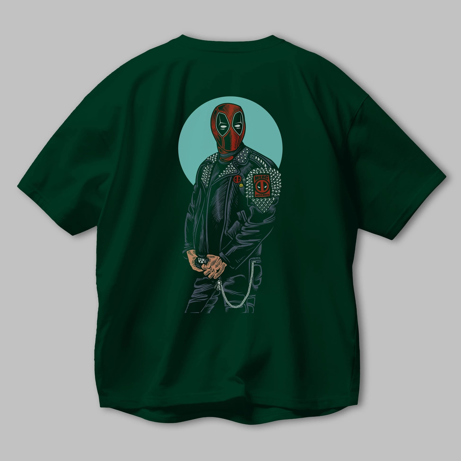 Rebeliion Mercenary Arka Baskılı Oversize t-shirt Erkek Kadın Unisex %100 Pamuk